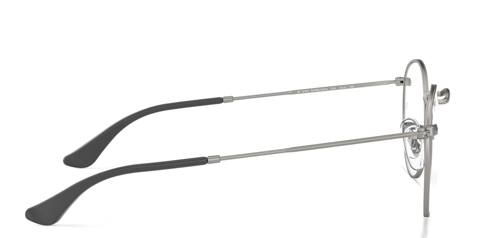 Shop Ray-Ban Round Metal Optics Eyeglasses in Ruthenium online.
