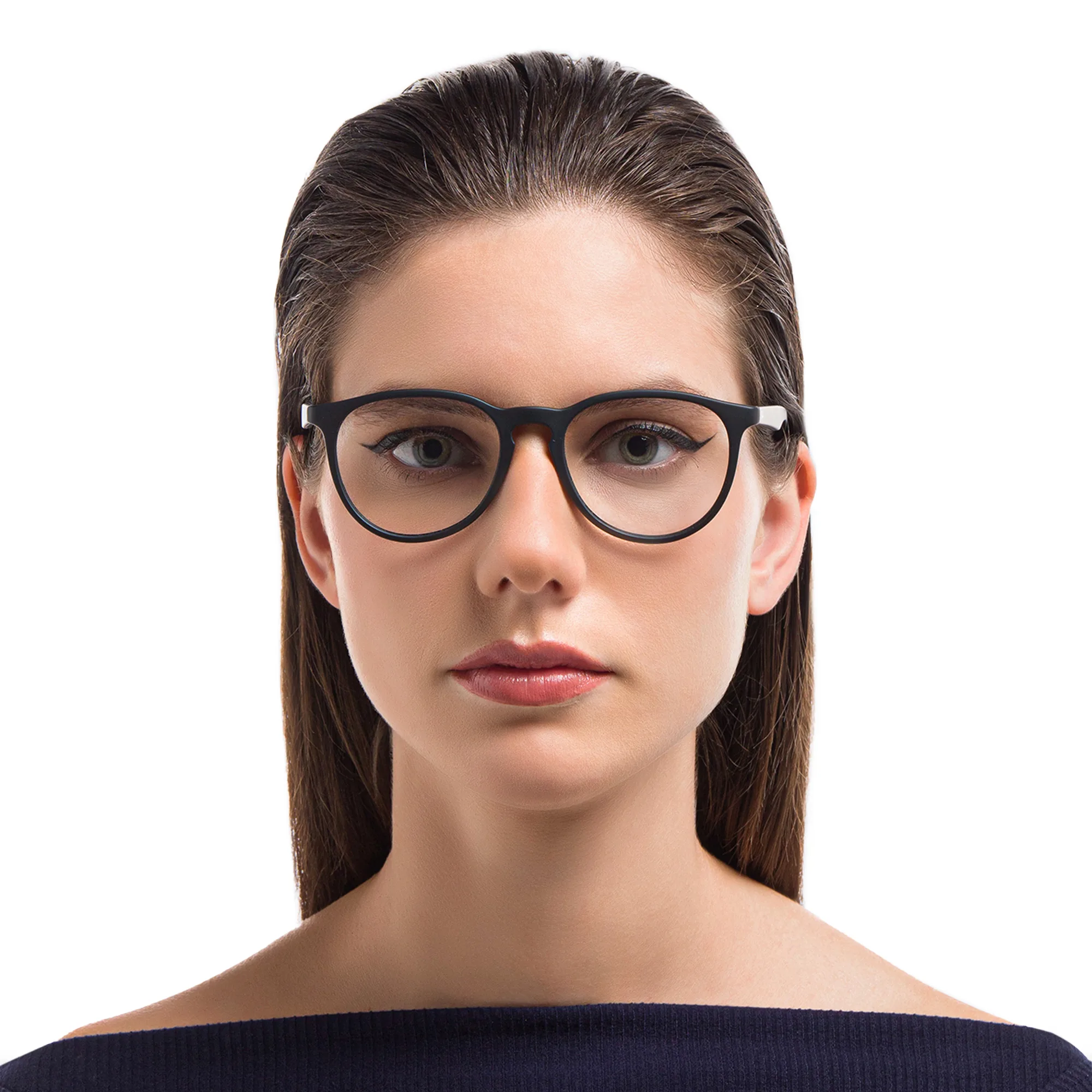 Shop Ray-Ban Erika Optics Round Eyeglasses in Black online.