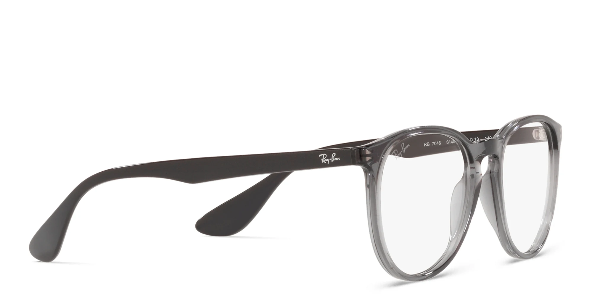 Shop Ray-Ban Erika Round Eyeglasses in Transparent Grey online.