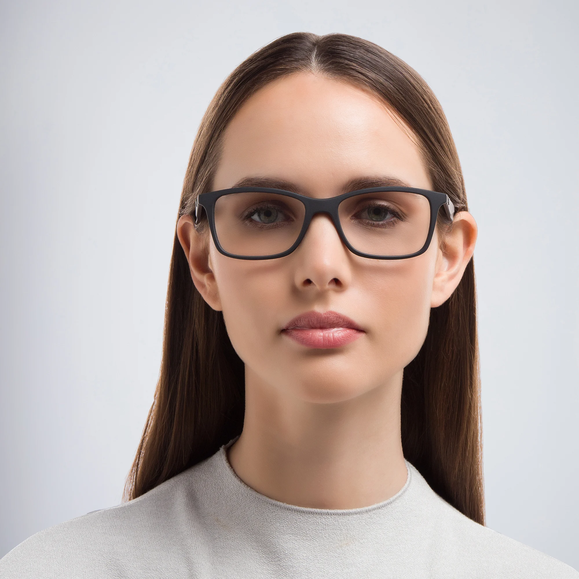 Shop Ray-Ban Optics Unisex Rectangle Eyeglasses in Black online.
