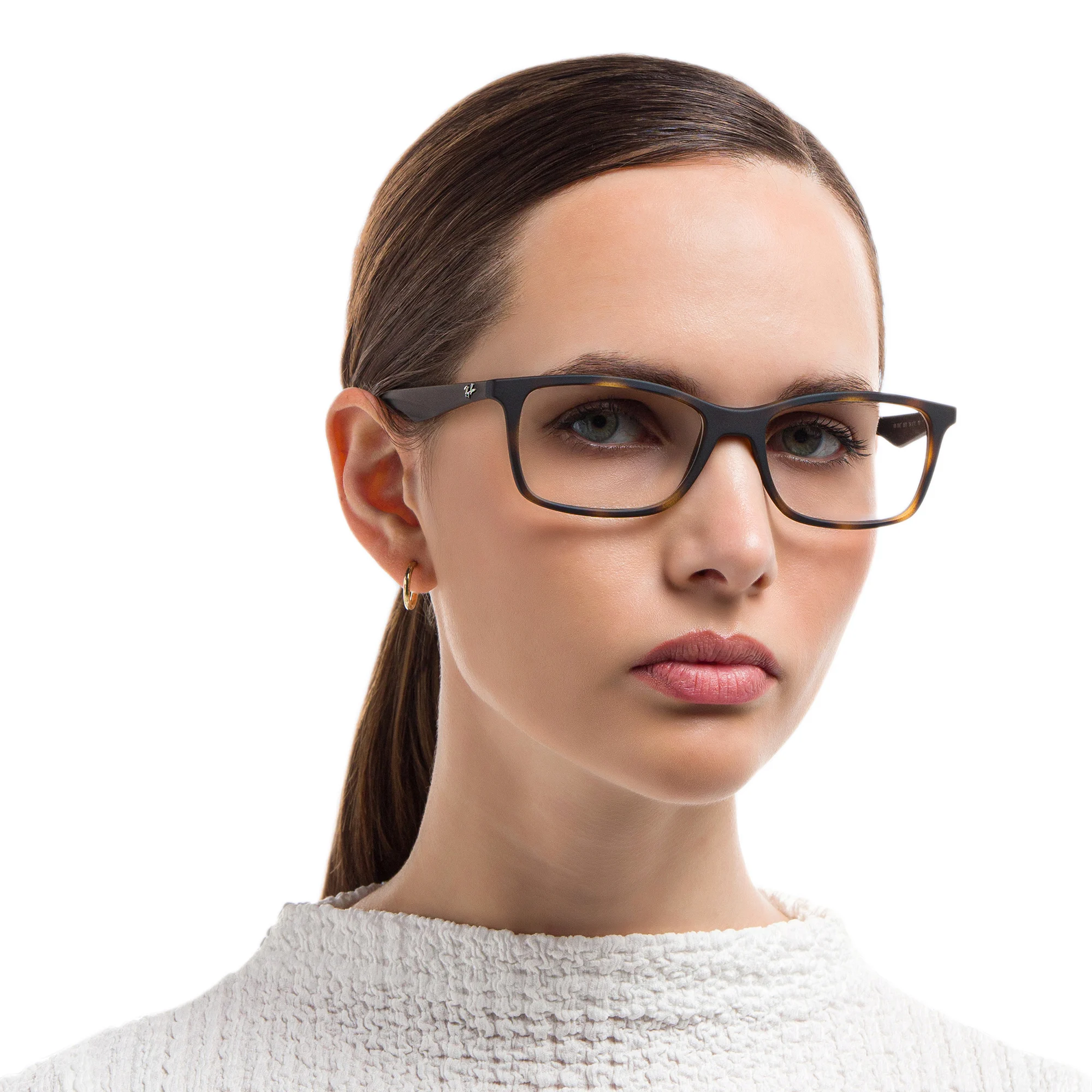 تسوق نظارات طبية أوبتكس بإطار مستطيل للجنسين راي بان بلون Havana أونلاين.