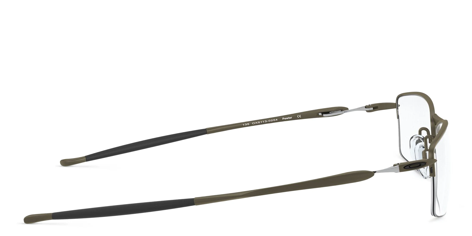 Shop Oakley Lizard™ Half-Rim Rectangle Eyeglasses in Pewter online.