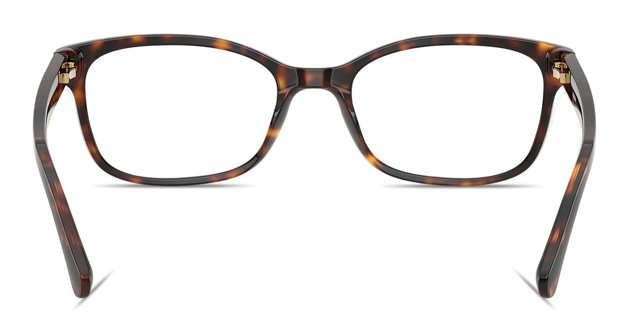 Shop BURBERRY Logo Signature Rectangle Eyeglasses in Dark Havana online.