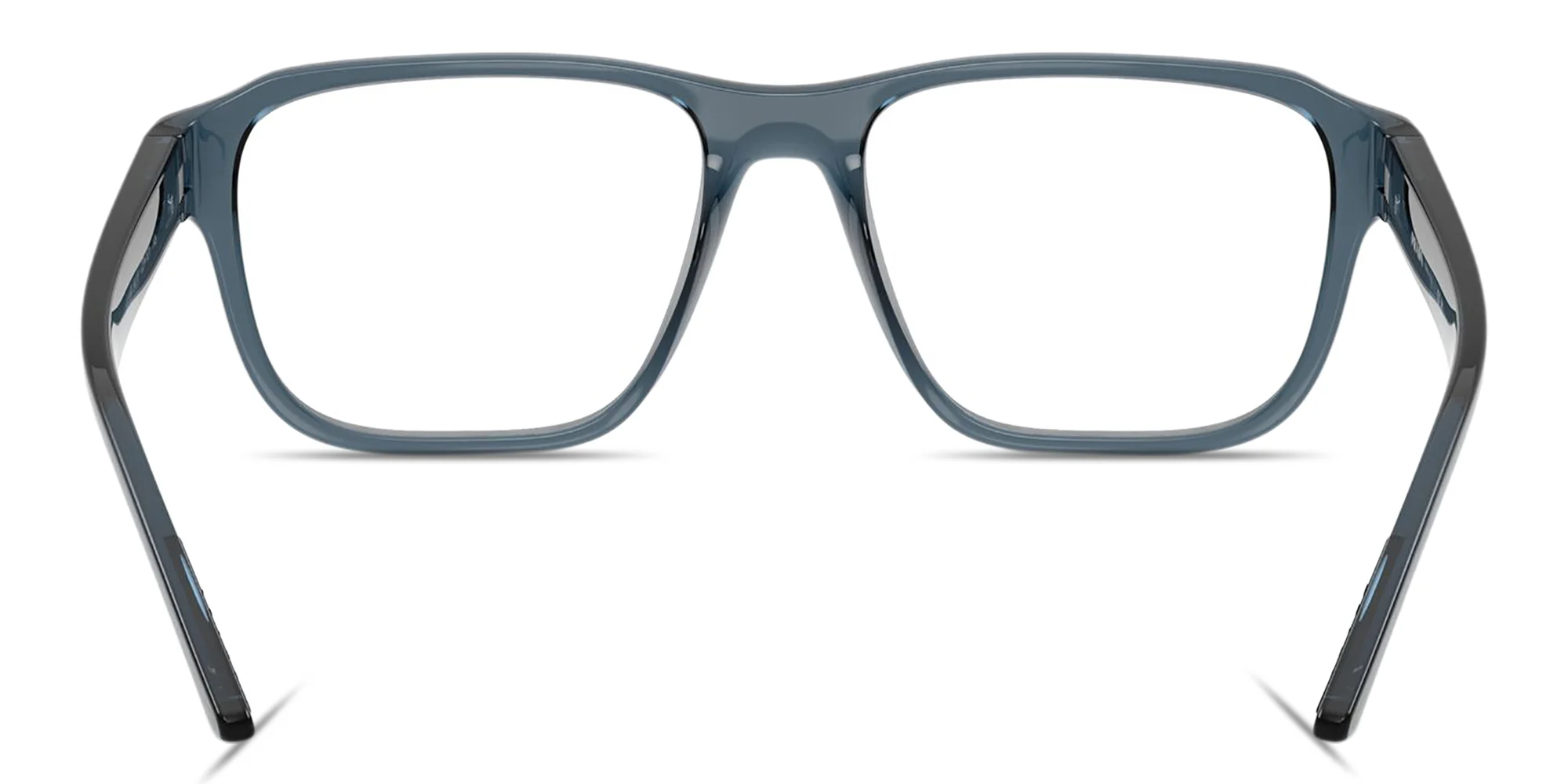 Shop Prada Linea Rossa Logo Signature Irregular Eyeglasses in Transparent Azure online.