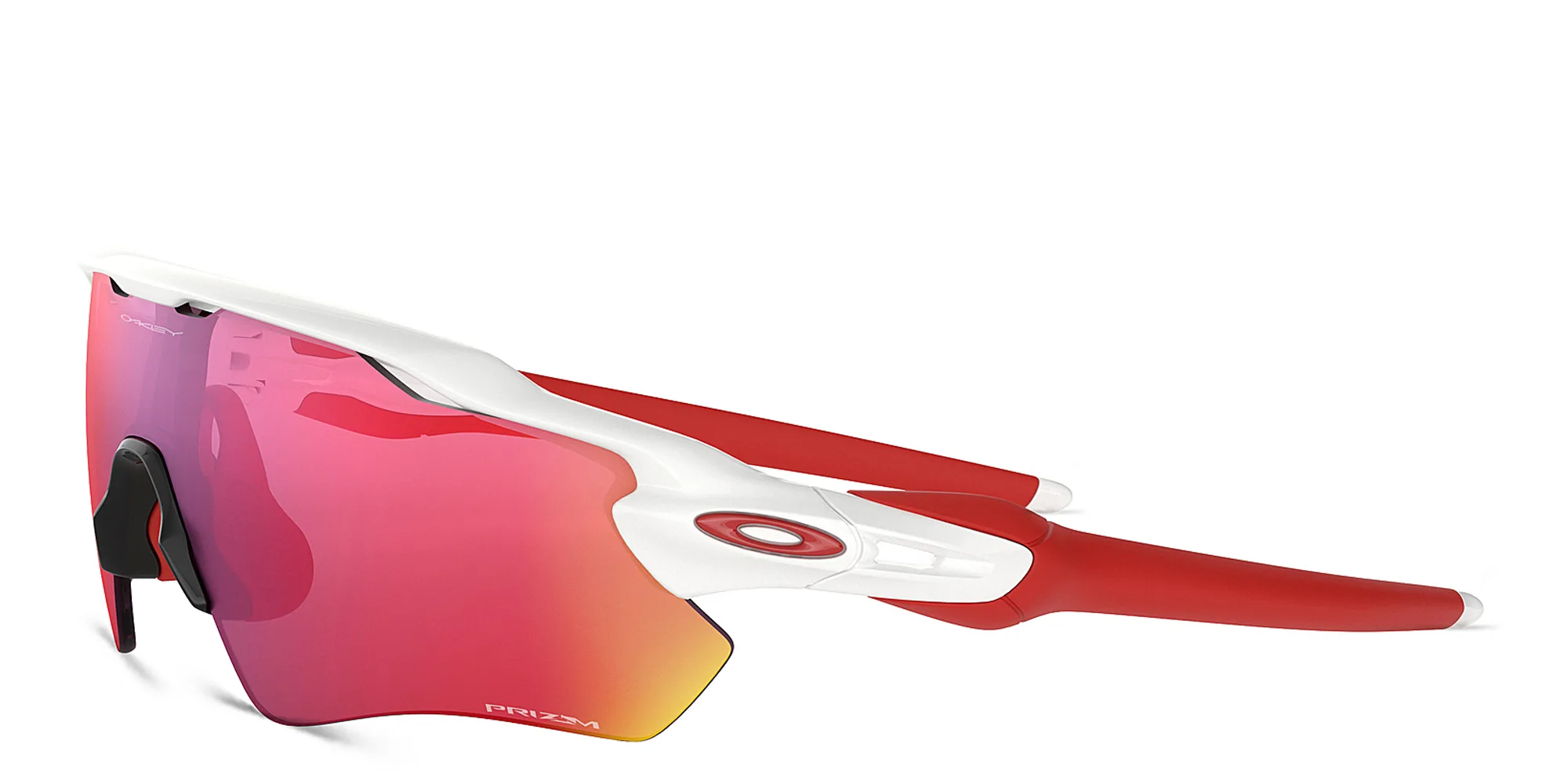 Shop Oakley Radar EV Path Half-Rim Mask Sunglasses in Polished White online.
