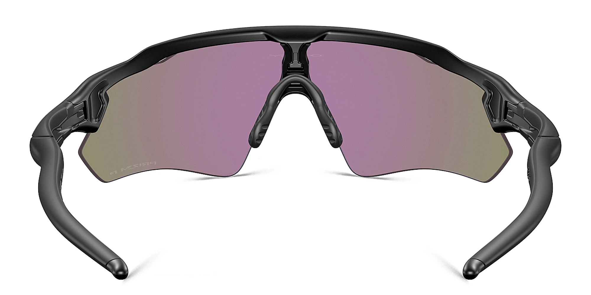 Shop Oakley Half-Rim Wide Mask Sunglasses in Matte Black online.