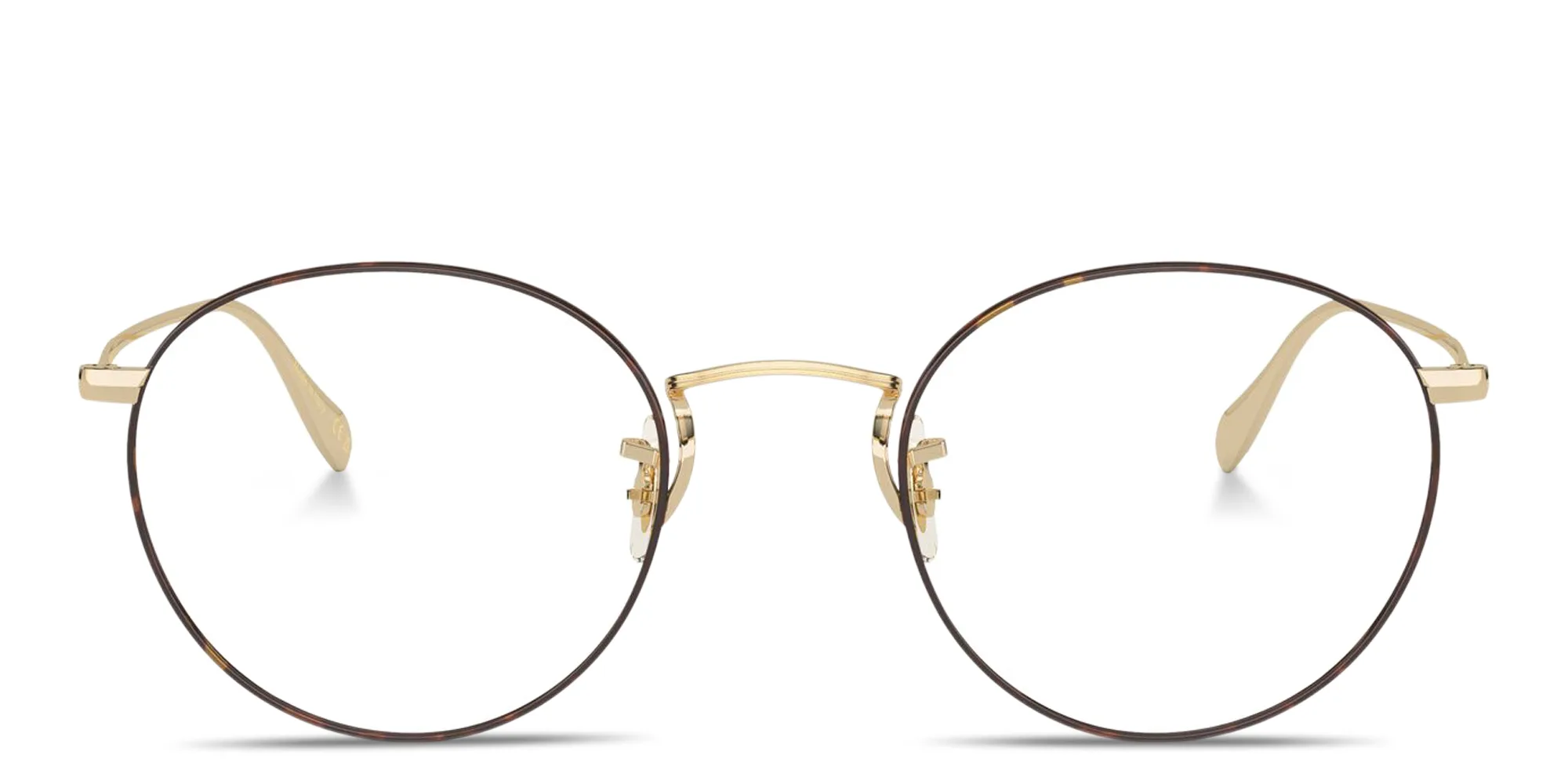 Shop OLIVER PEOPLES Panthos Eyeglasses in Soft Gold online.