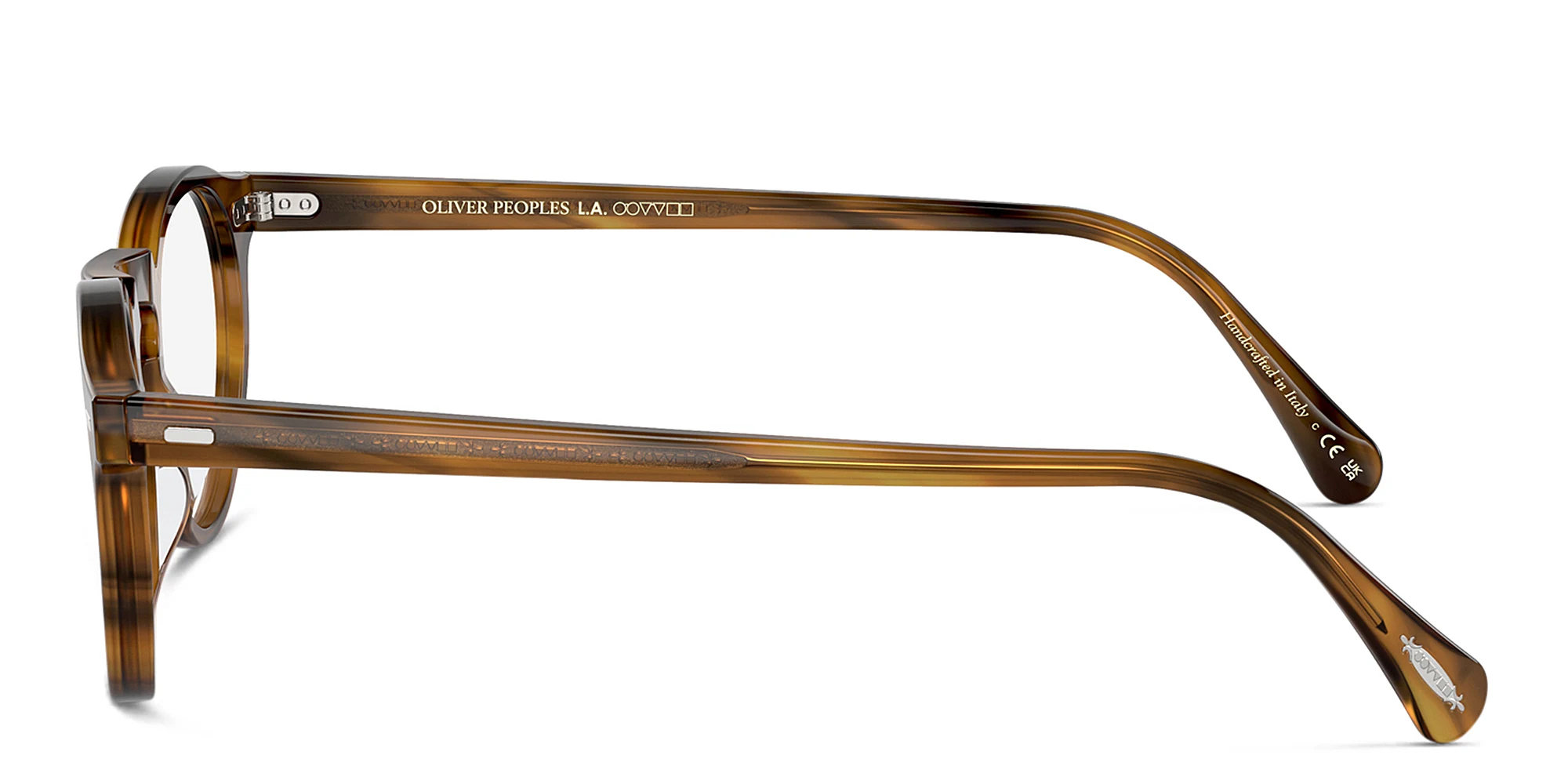 Shop OLIVER PEOPLES Gregory Peck Unisex Panthos Eyeglasses in Raintree online.