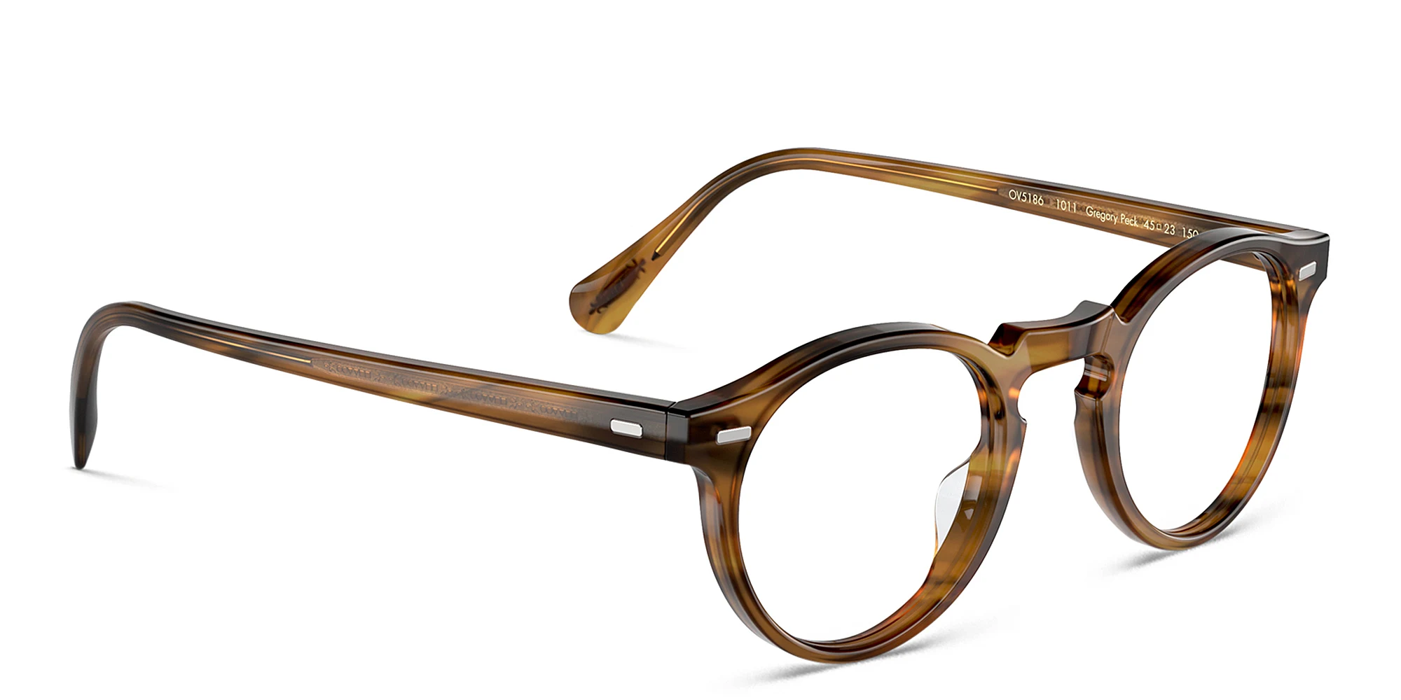 Shop OLIVER PEOPLES Gregory Peck Unisex Panthos Eyeglasses in Raintree online.