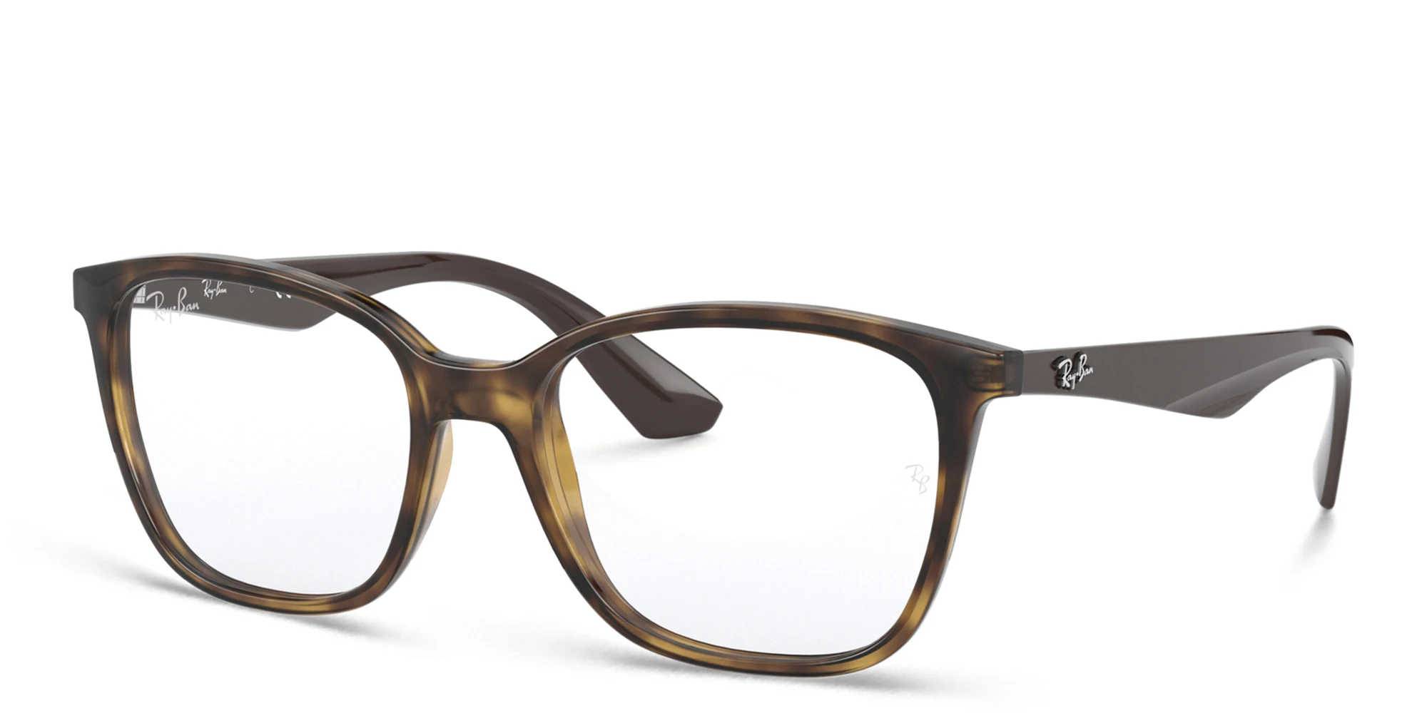 Shop Ray-Ban Unisex Square Eyeglasses in Havana online.
