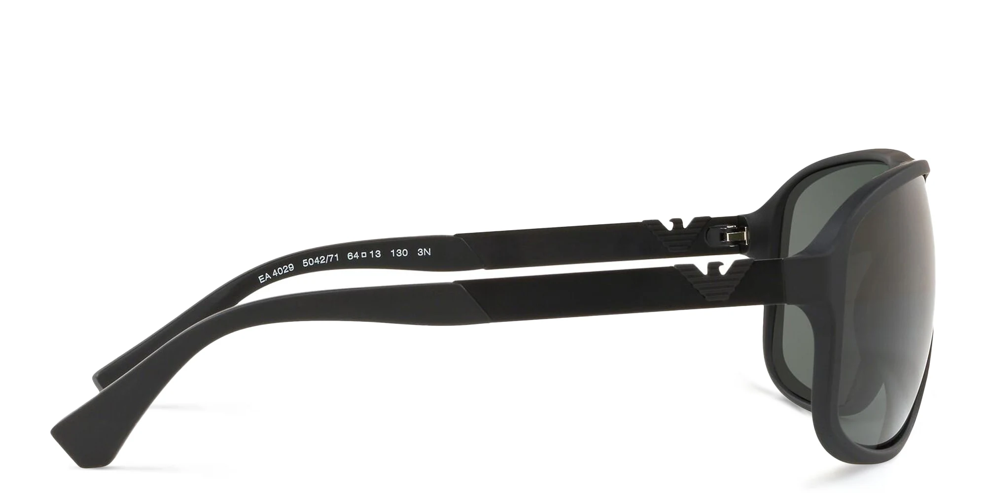 Shop Emporio Armani Square Sunglasses in Matte Black online.