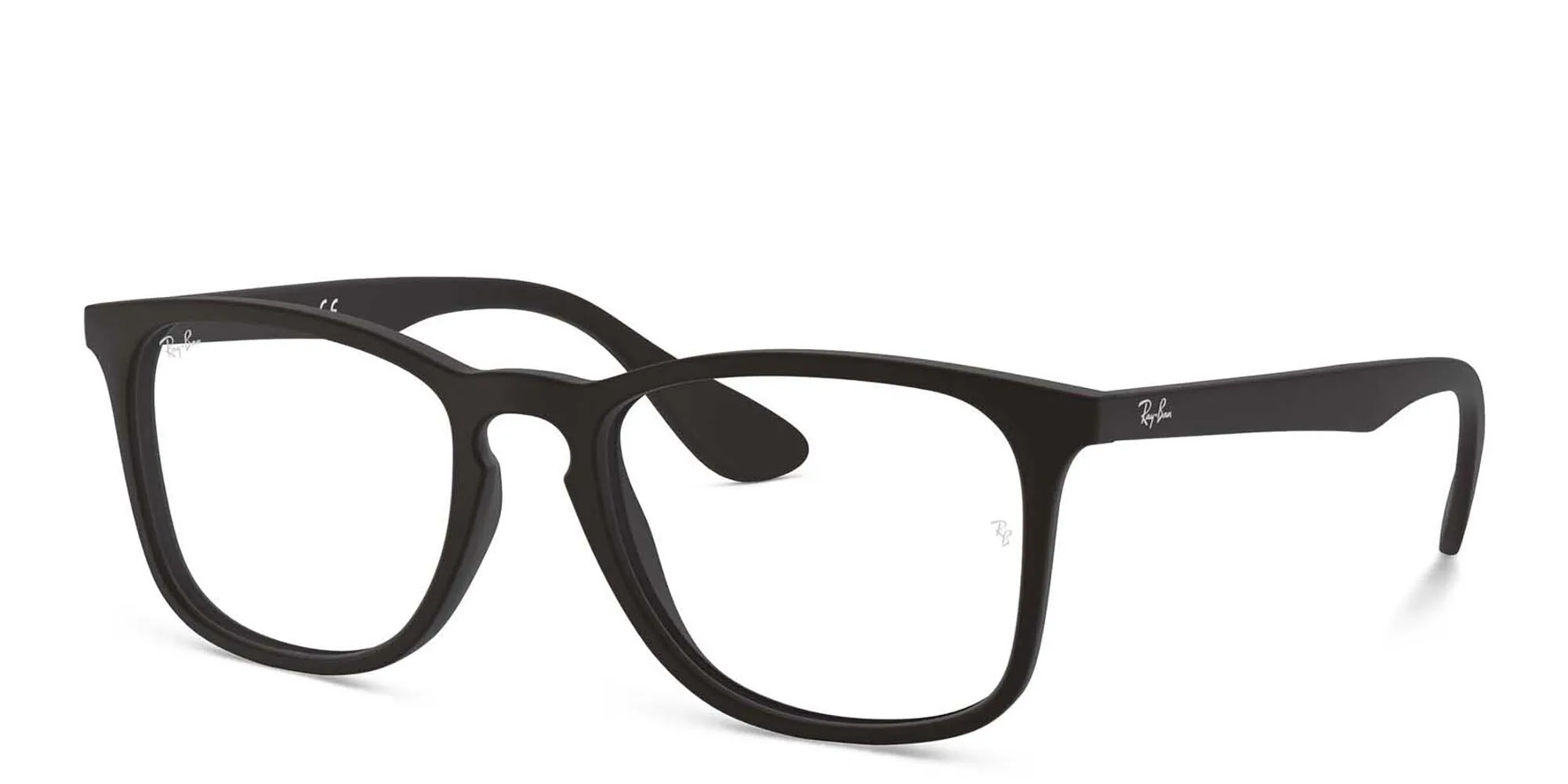 Shop Ray-Ban Unisex Square Eyeglasses in Black online.