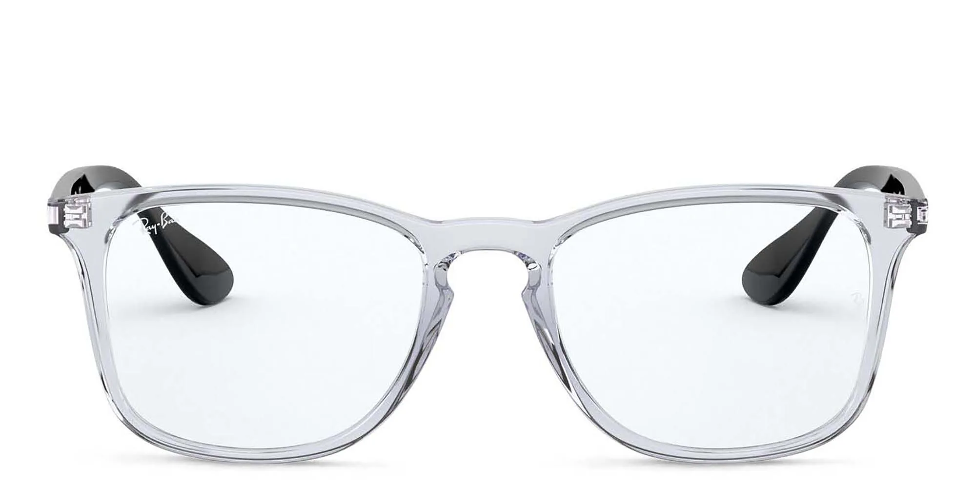 Shop Ray-Ban Unisex Square Eyeglasses in Transparent online.