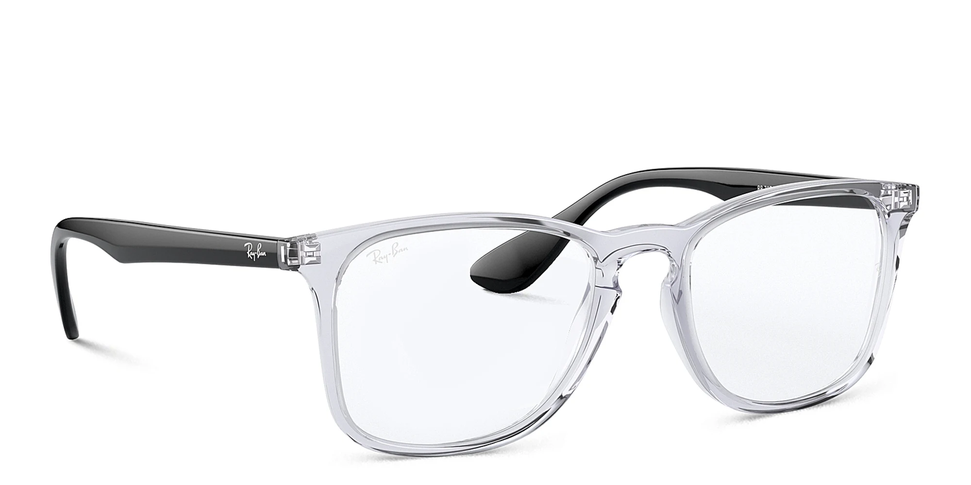 Shop Ray-Ban Unisex Square Eyeglasses in Transparent online.