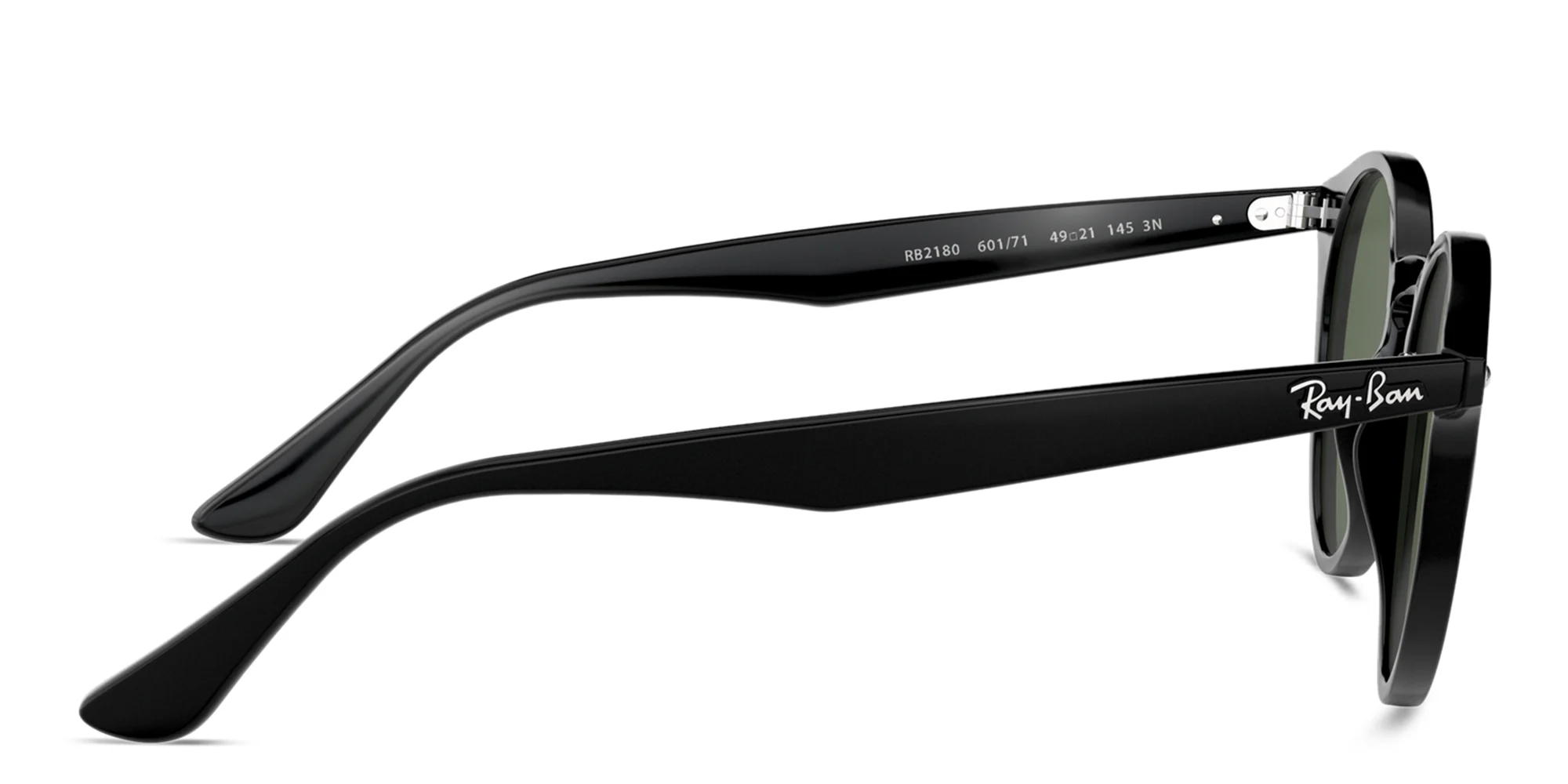 Shop Ray-Ban Unisex Round Sunglasses in Black online.