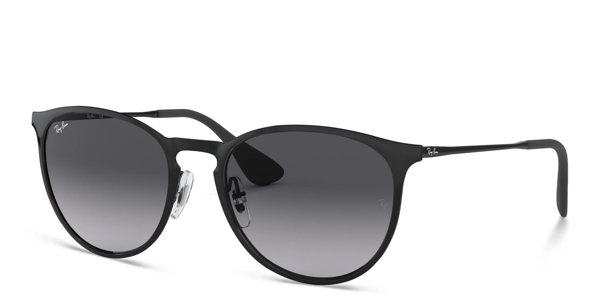Shop Ray-Ban Erika Metal Unisex Panthos Sunglasses in Black online.