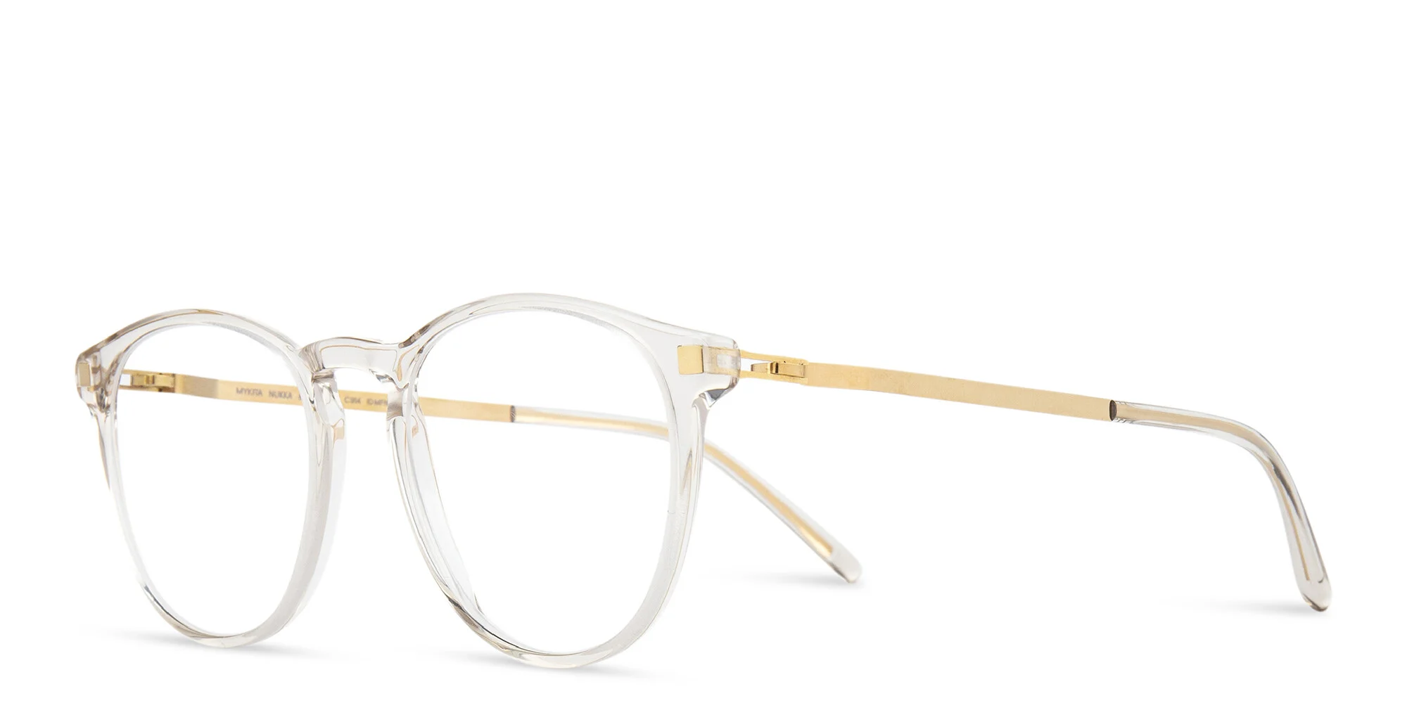 Shop MYKITA Nukka Unisex Round Eyeglasses in Clear online.
