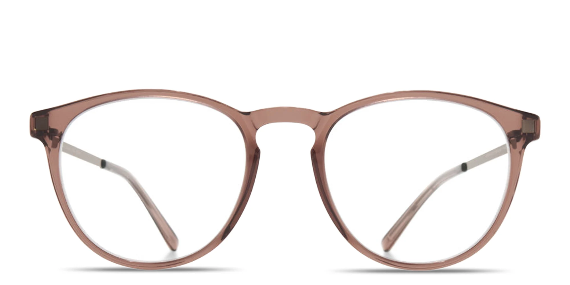 Shop MYKITA Nukka Unisex Round Eyeglasses in Maroon online.