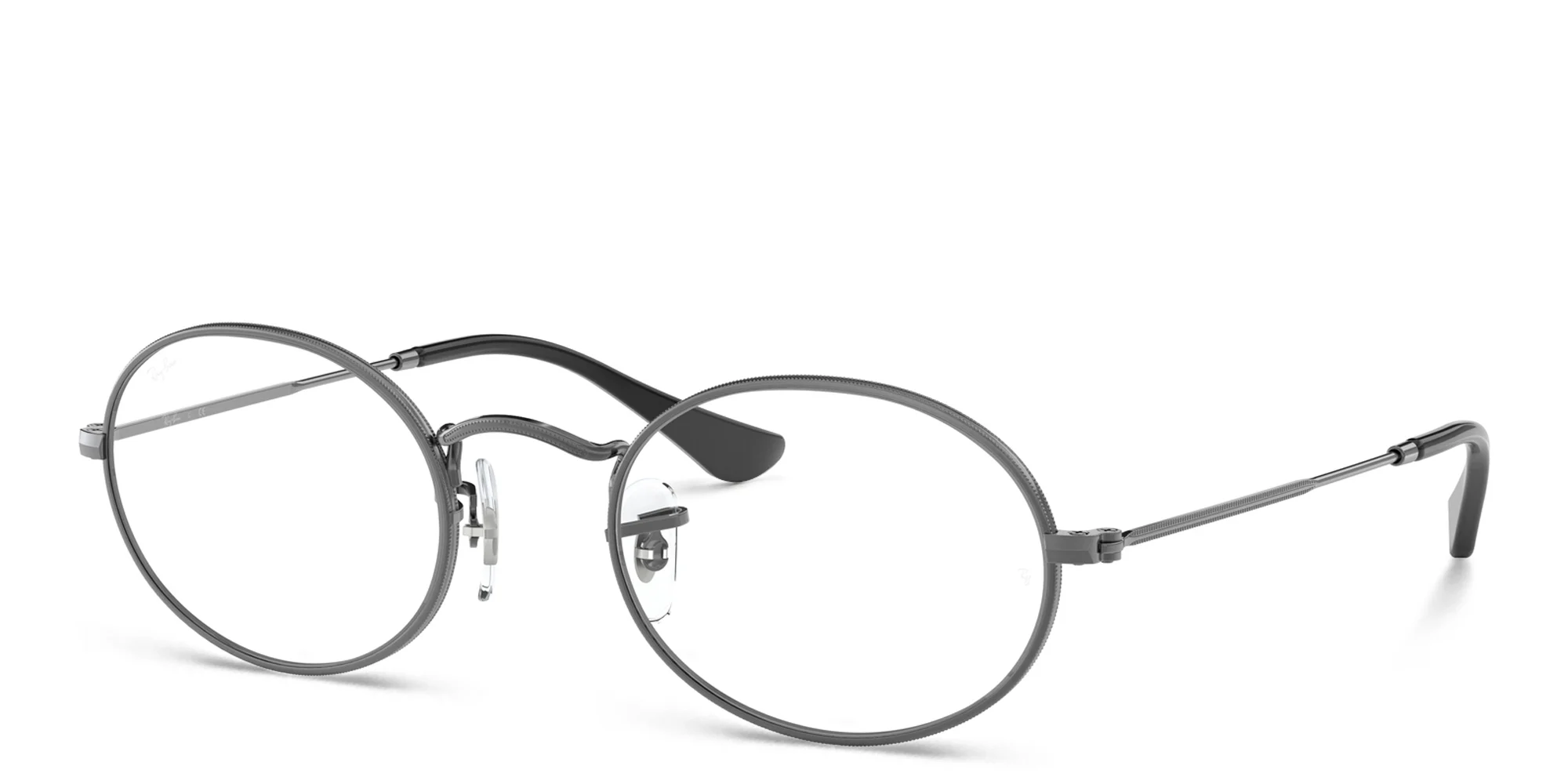 Shop Ray-Ban Unisex Oval Eyeglasses in Gunmetal online.