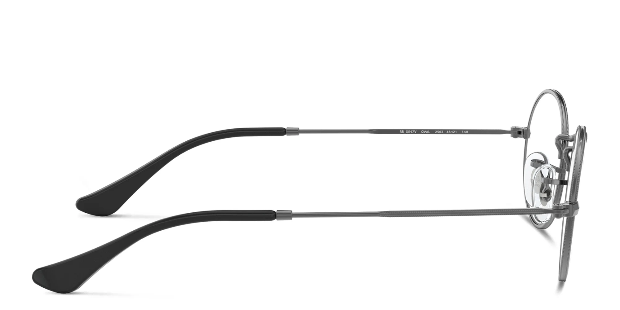 Shop Ray-Ban Unisex Oval Eyeglasses in Gunmetal online.
