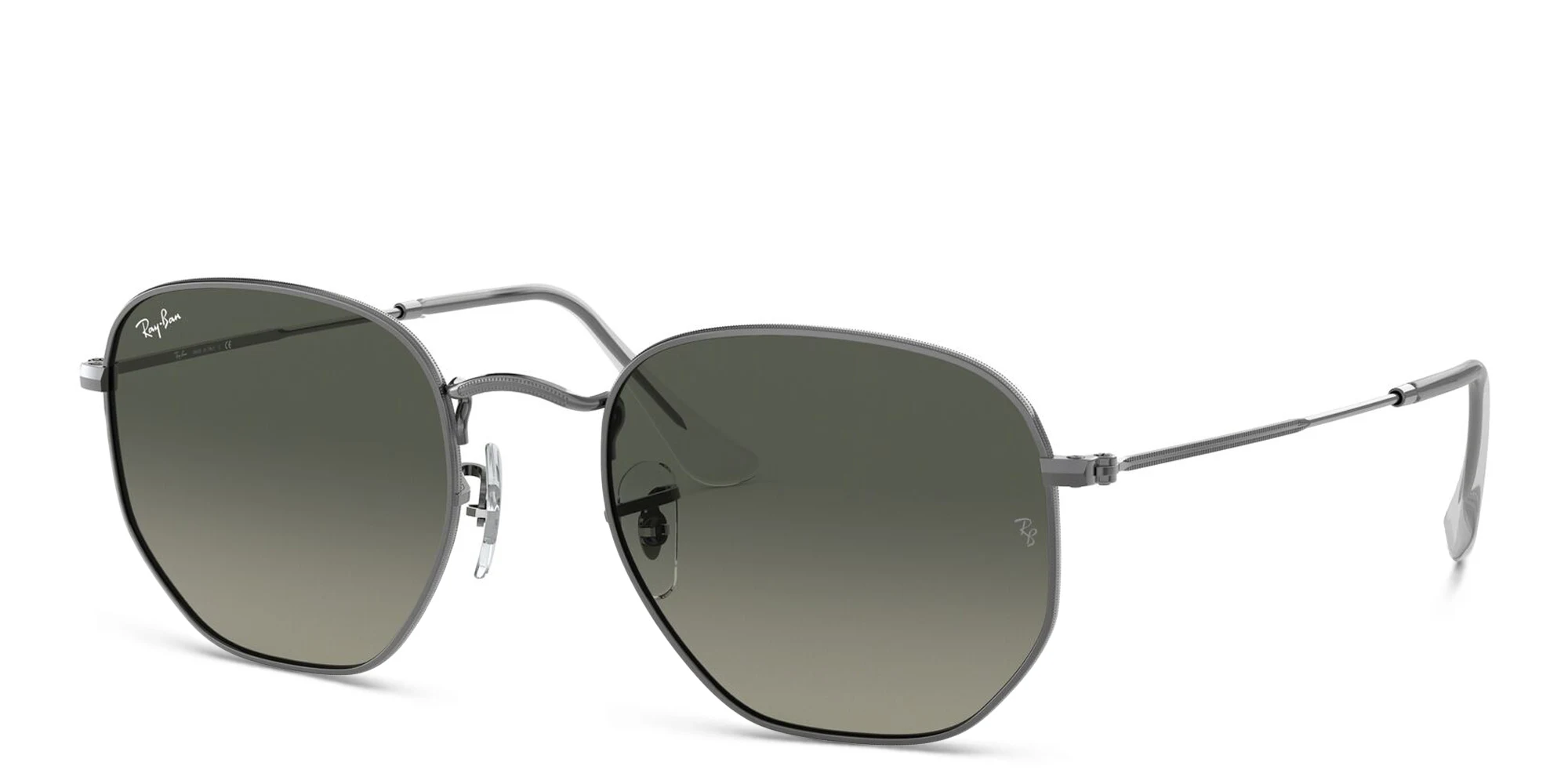Shop Ray-Ban Hexagonal Flat Lenses Sunglasses in Gunmetal online.