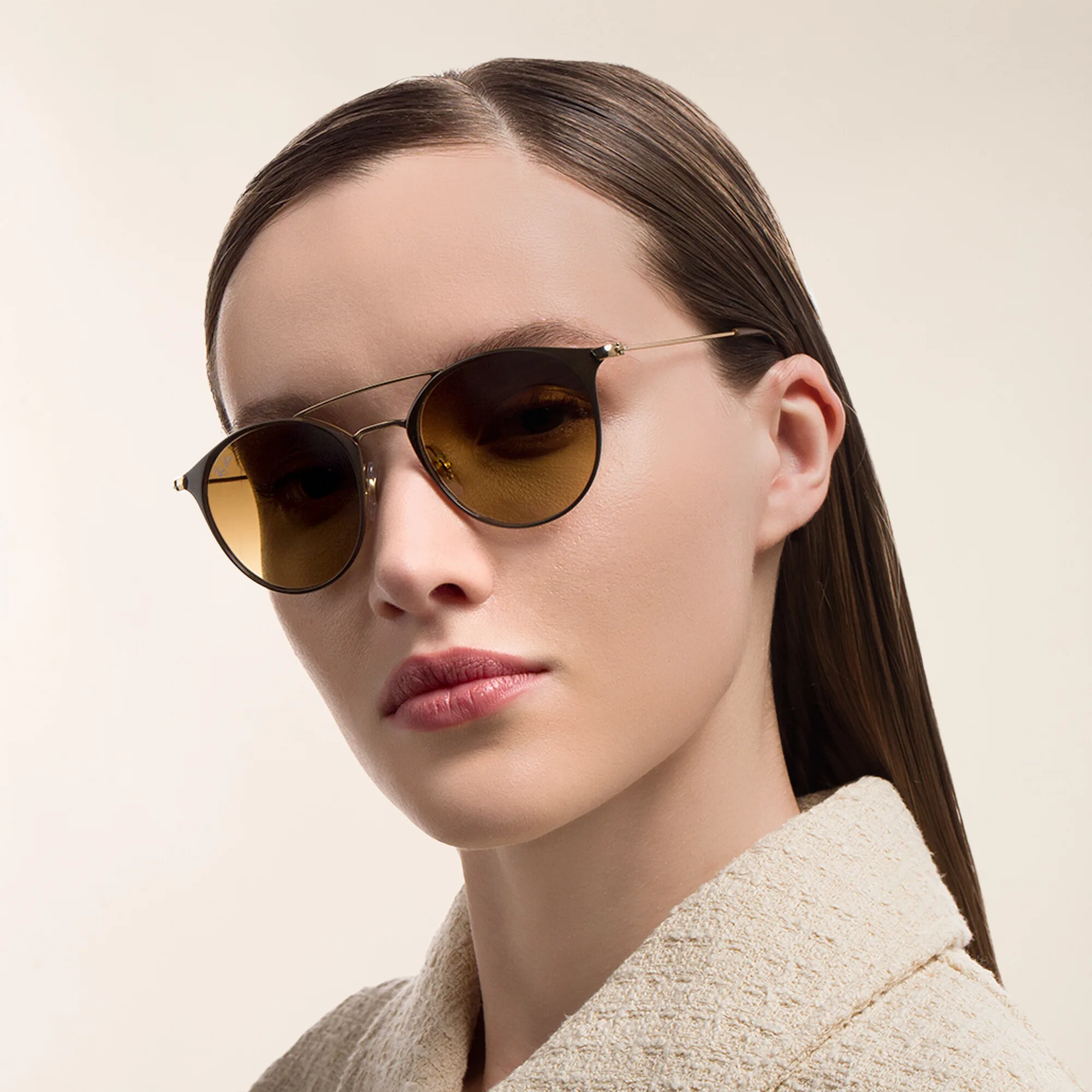 تسوق نظارات شمسية طراز بانتوس للجنسين راي بان بلون Brown أونلاين.