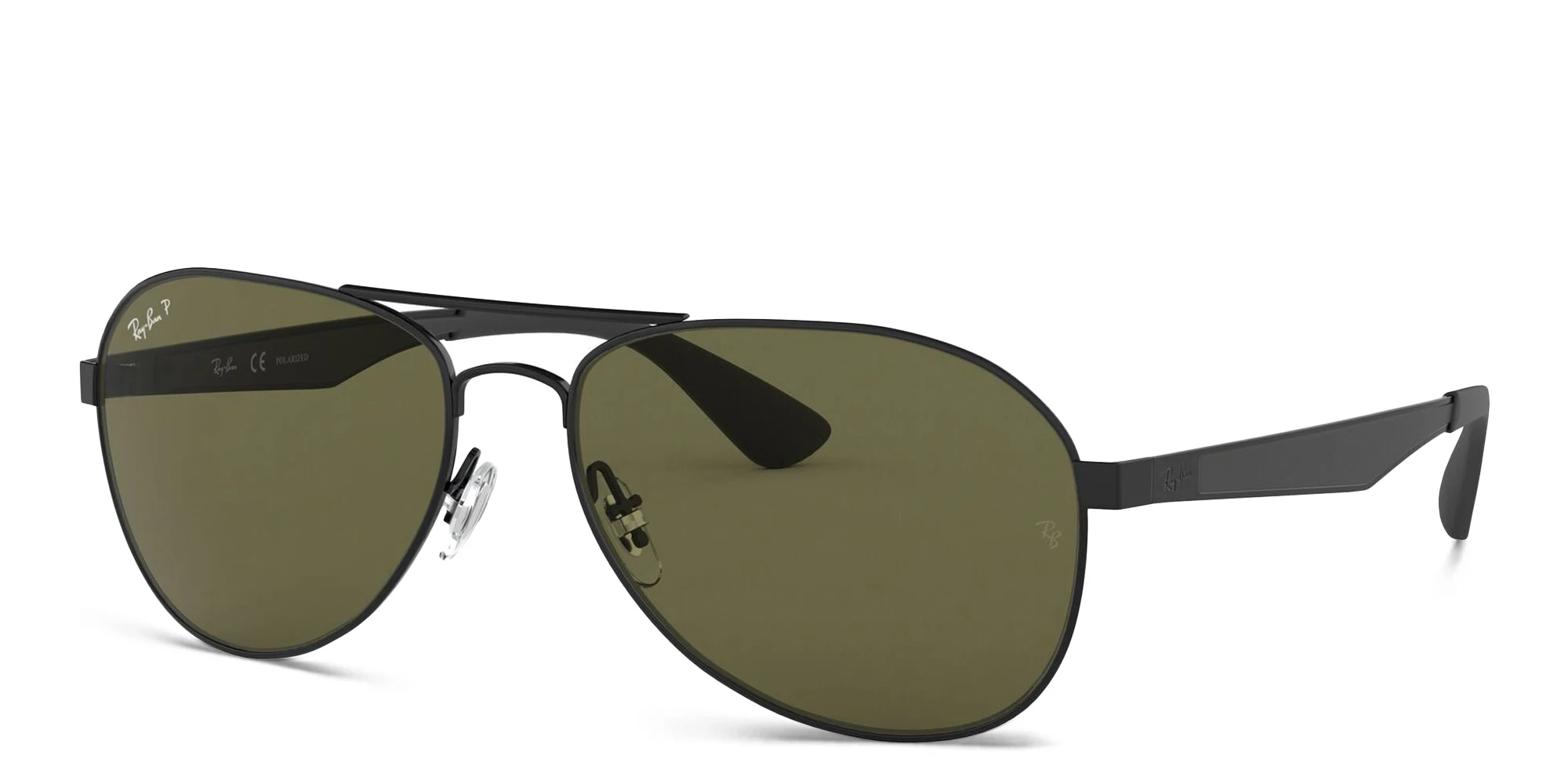 Shop Ray-Ban Unisex Aviator Sunglasses in Black online.