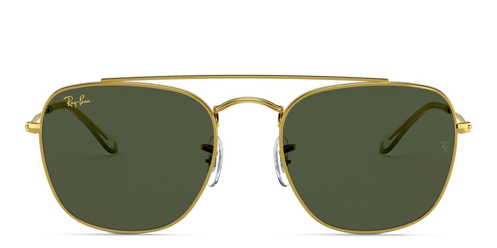 Shop Ray-Ban Square Sunglasses in Gold online.