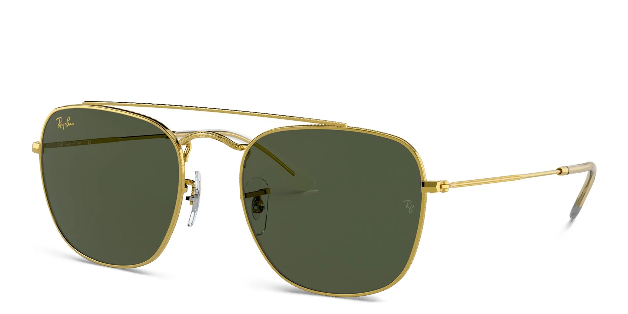 Shop Ray-Ban Square Sunglasses in Gold online.