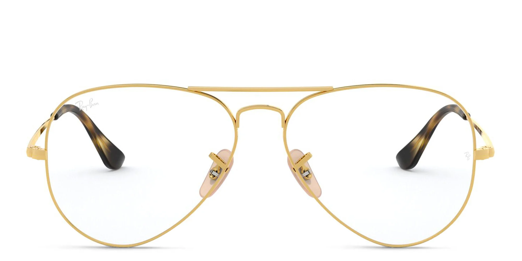 Shop Ray-Ban Pilot Optics Eyeglasses in Gold online.