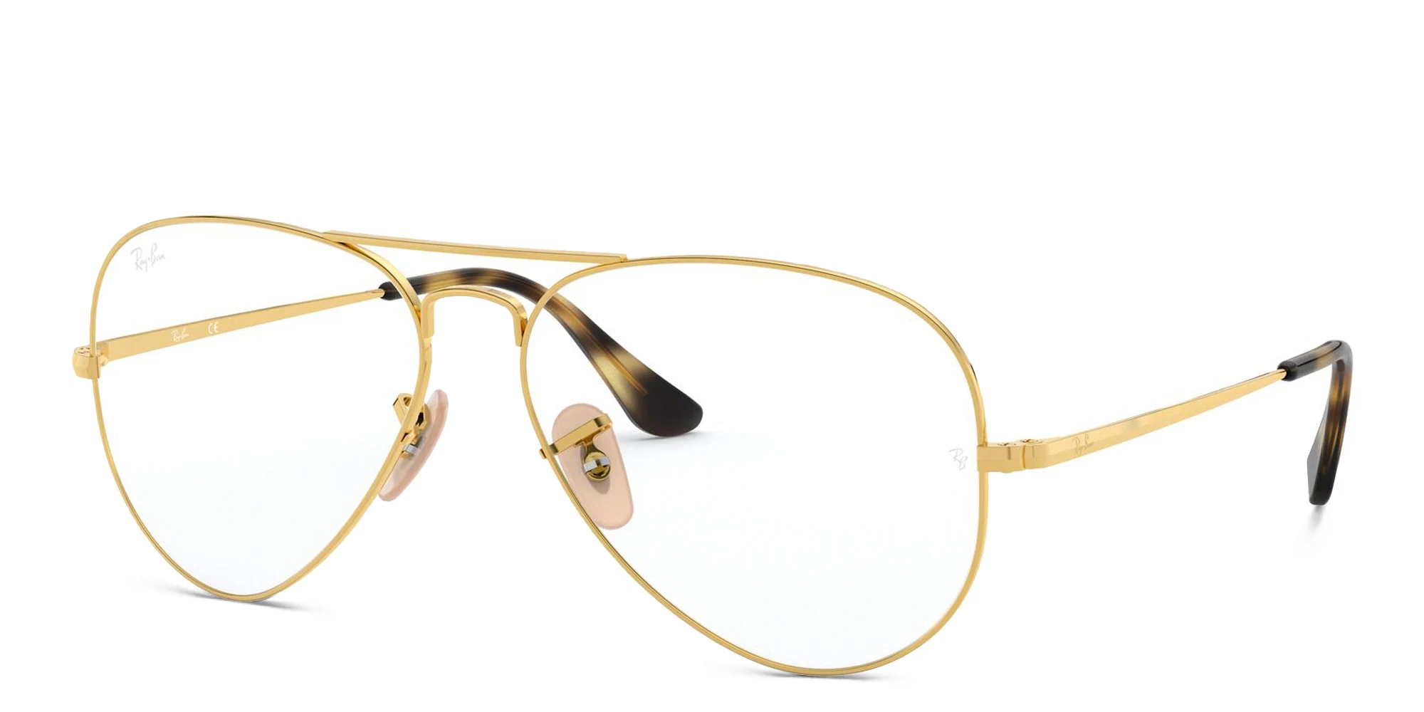 Shop Ray-Ban Pilot Optics Eyeglasses in Gold online.
