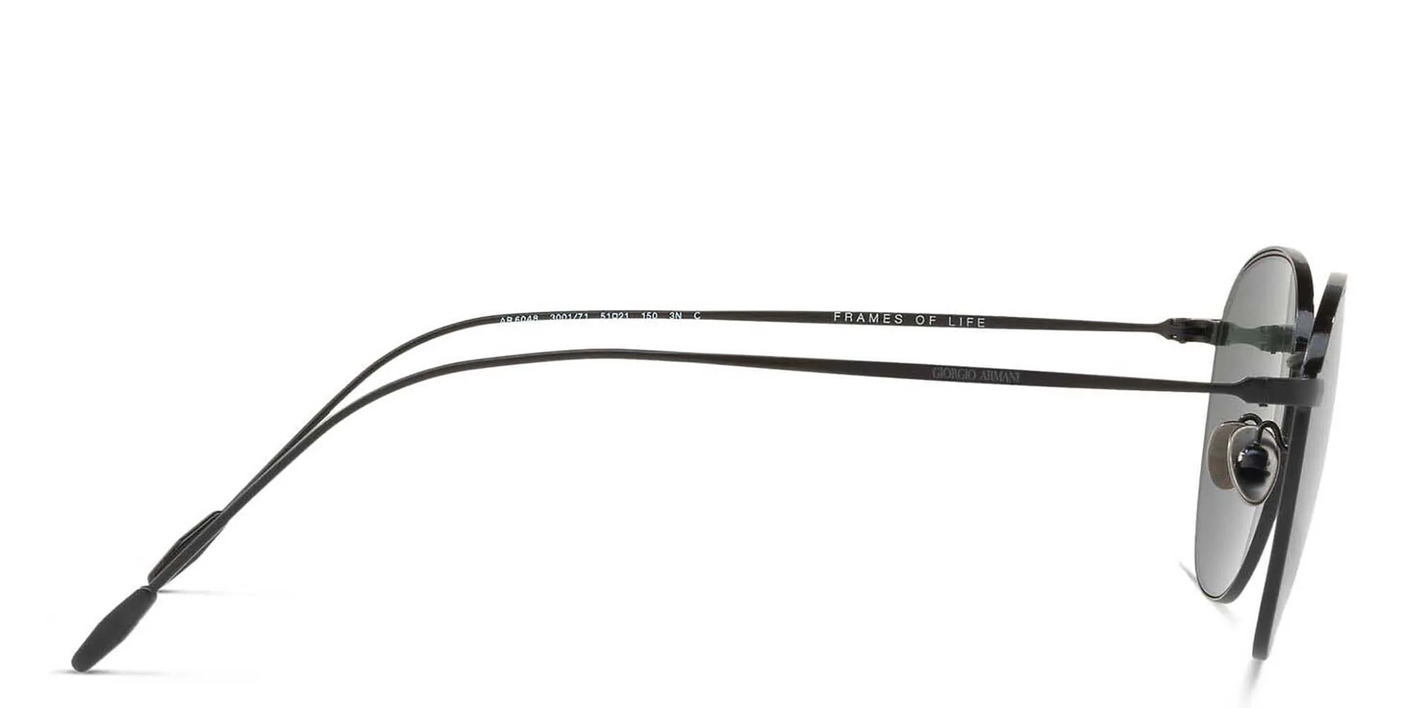 Shop GIORGIO ARMANI Square Sunglasses in Black online.