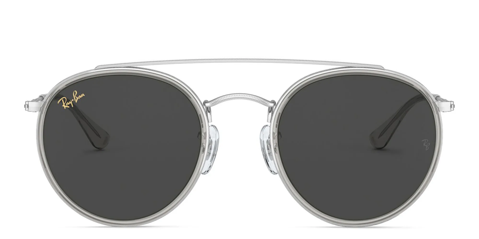 Shop Ray-Ban Unisex Round Sunglasses in Silver online.
