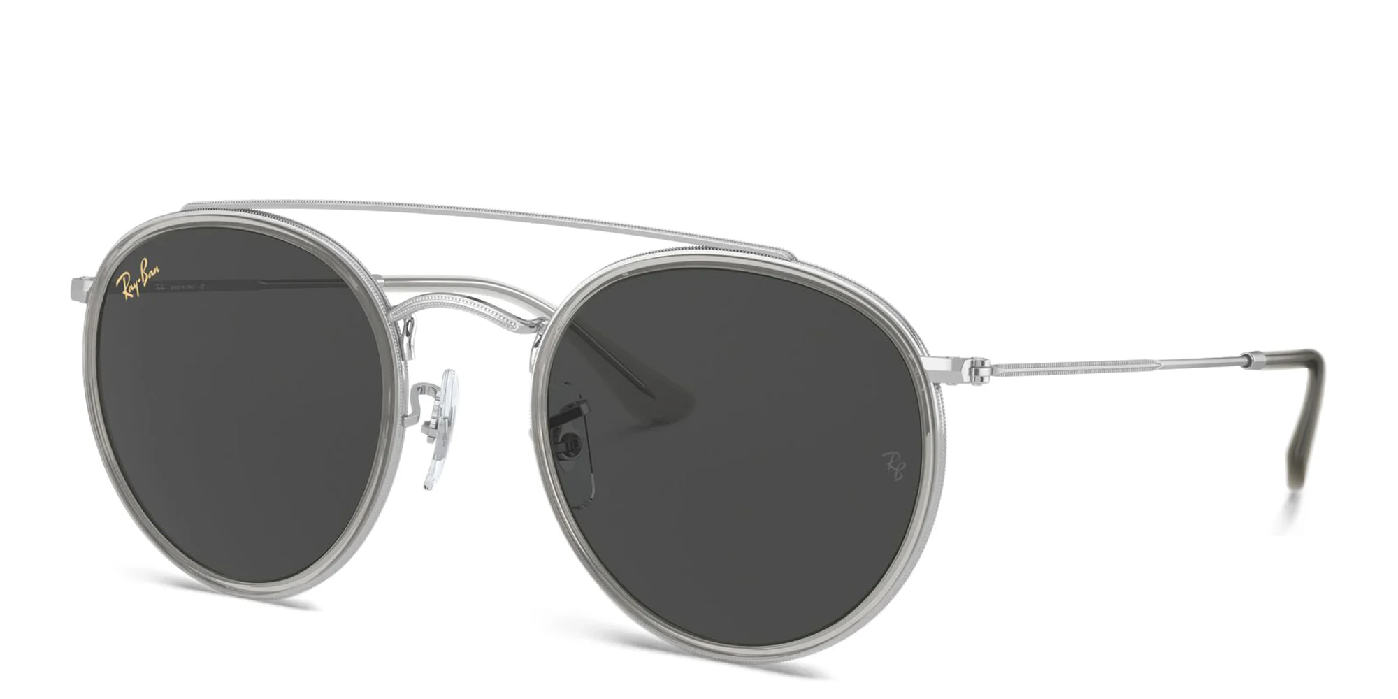 Shop Ray-Ban Unisex Round Sunglasses in Silver online.