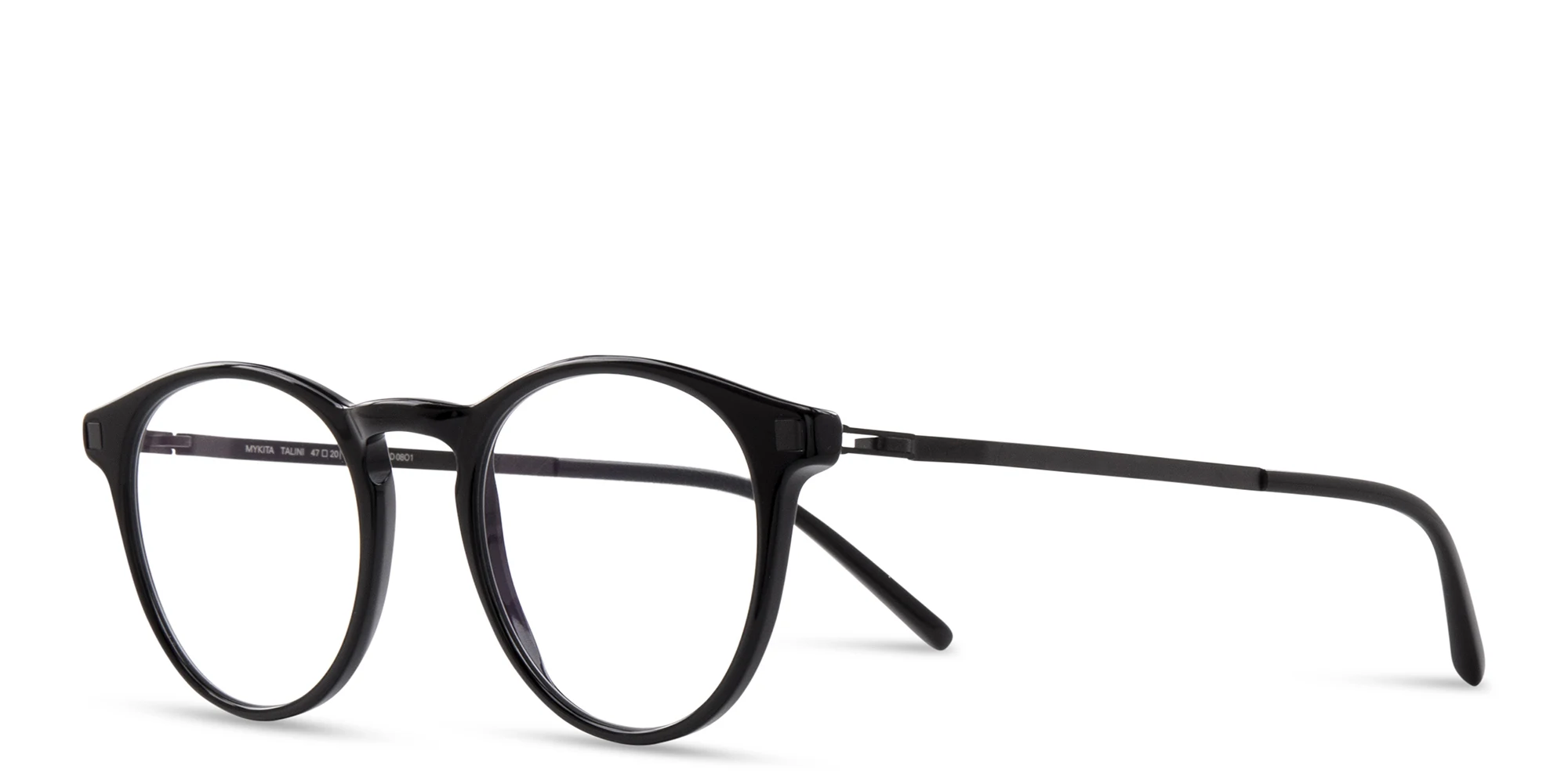 Shop MYKITA Round Eyeglasses in Black online.