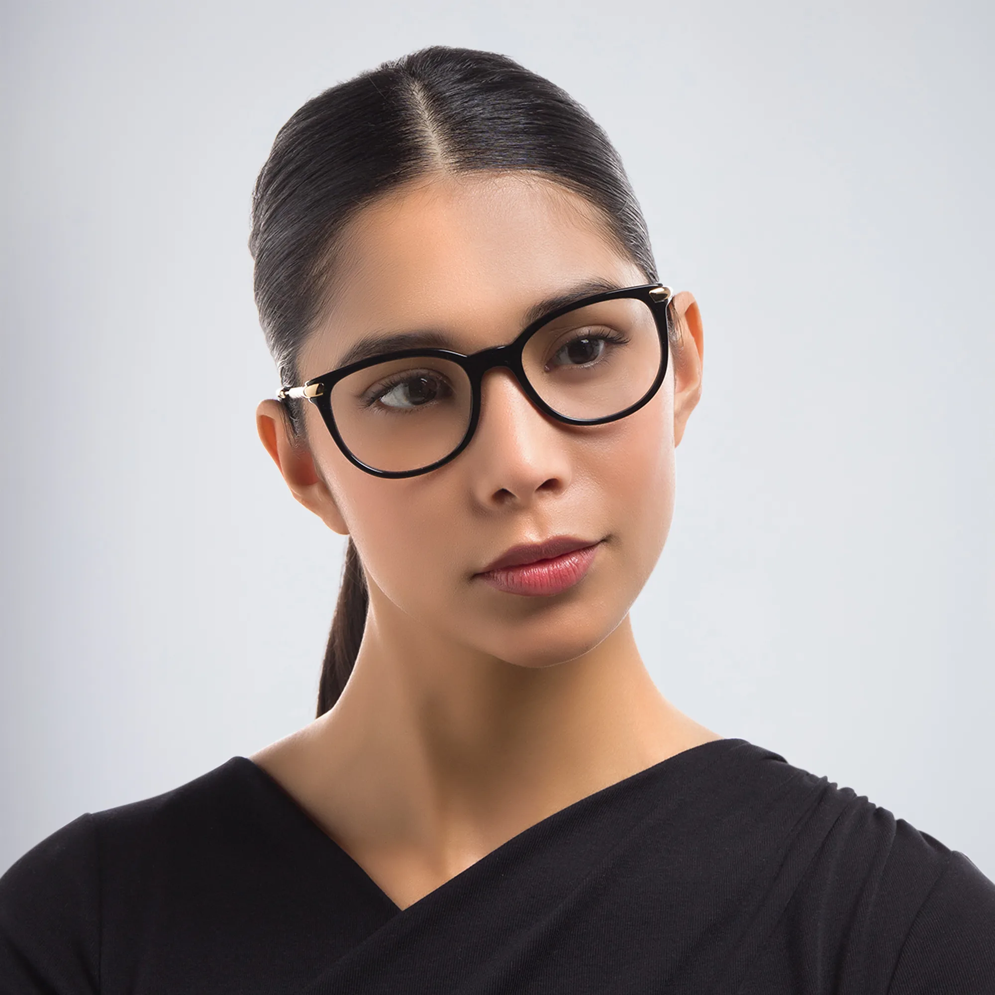 تسوق نظارة طبية مربعة بربري بلون Black أونلاين.
