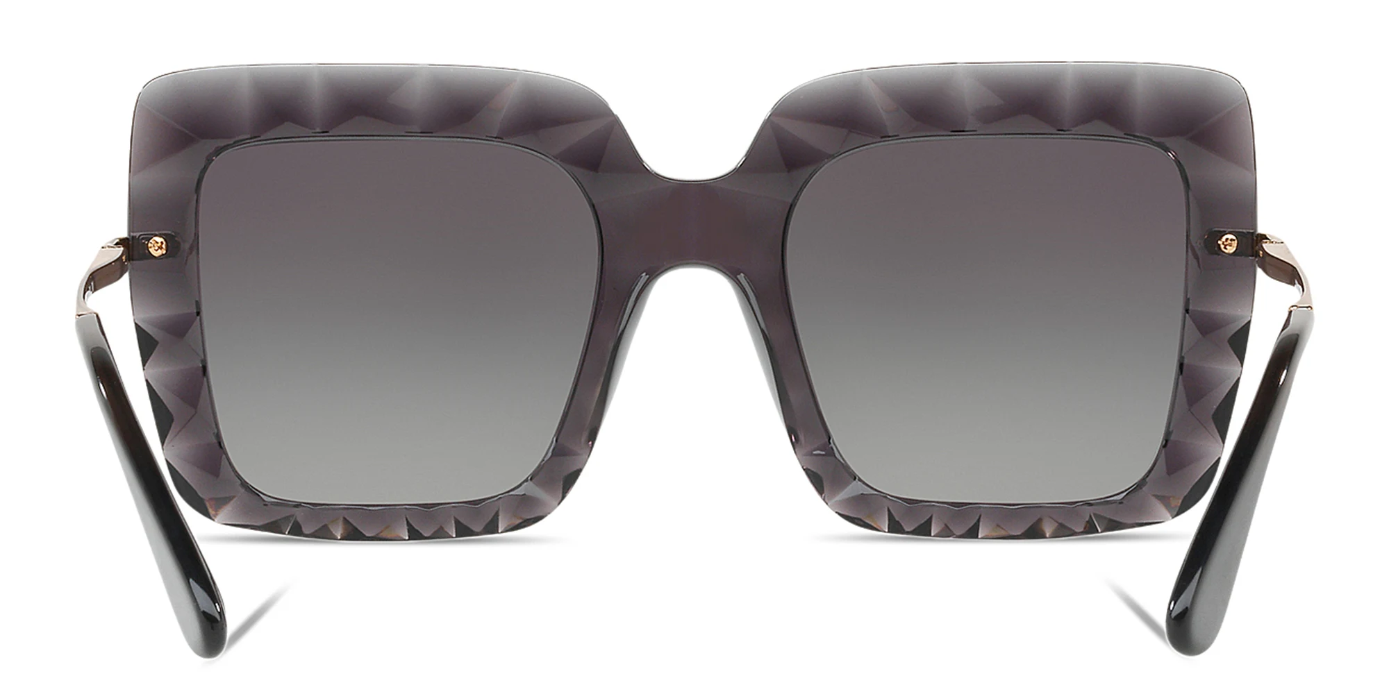 Shop Dolce & Gabbana Square Sunglasses in Transparent Grey online.