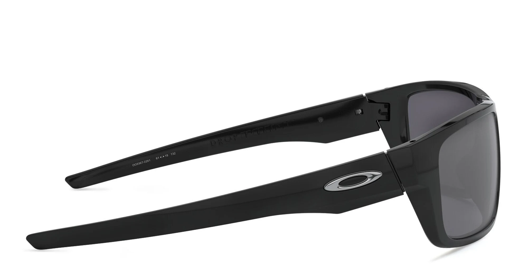 Shop Oakley DROP POINT Rectangle Sunglasses in Polished Black online.