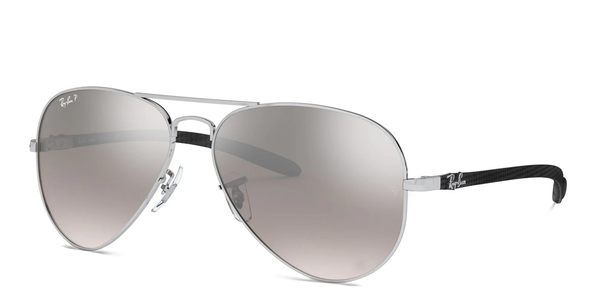 Shop Ray-Ban Unisex Aviator Sunglasses in Silver online.