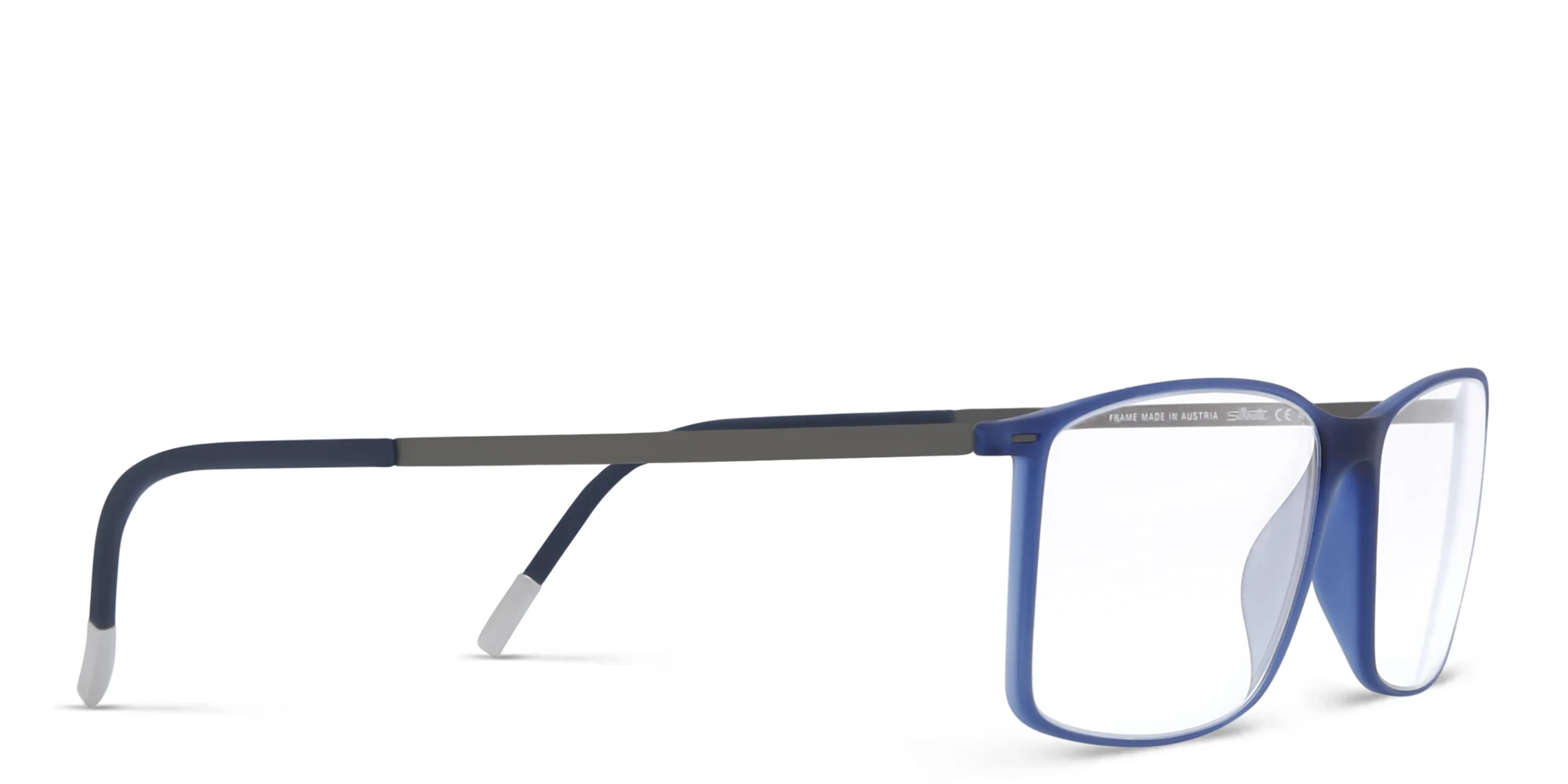 Shop Silhouette Rectangle Eyeglasses in Blue online.