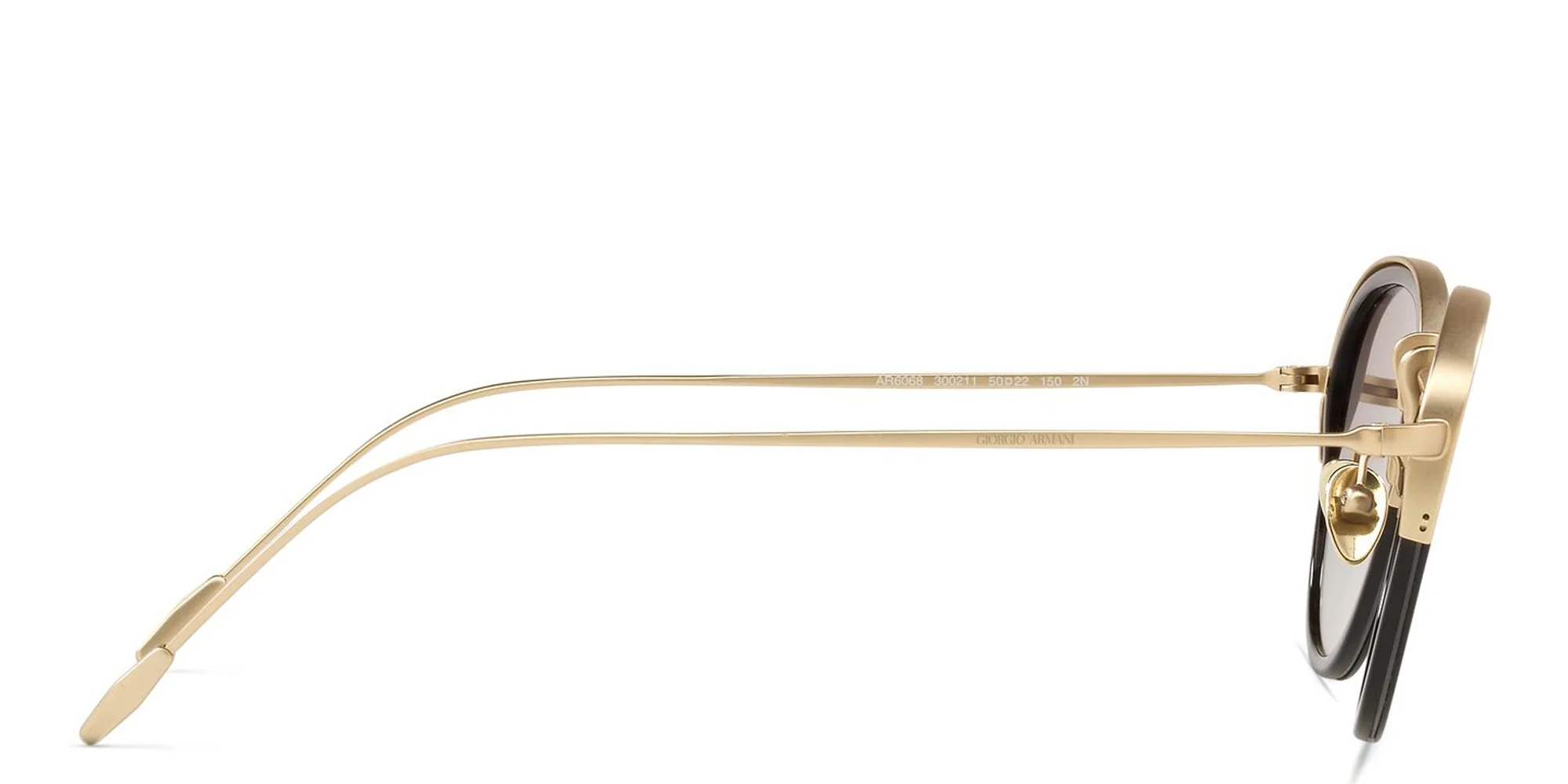 Shop GIORGIO ARMANI Round Sunglasses in Pale Gold online.