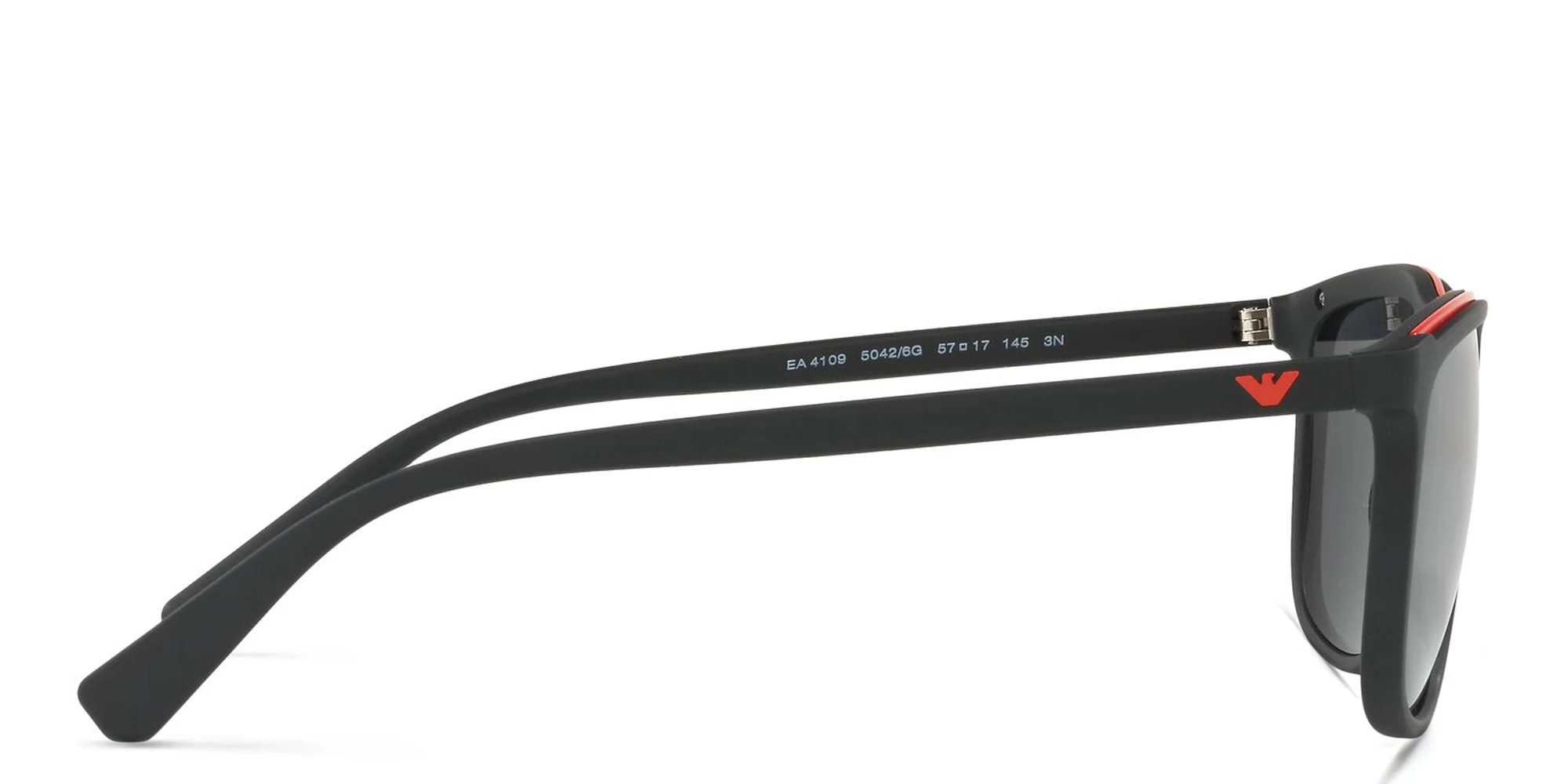 تسوق نظارة شمسية مستطيلة امبوريو أرماني بلون Matte Black أونلاين.
