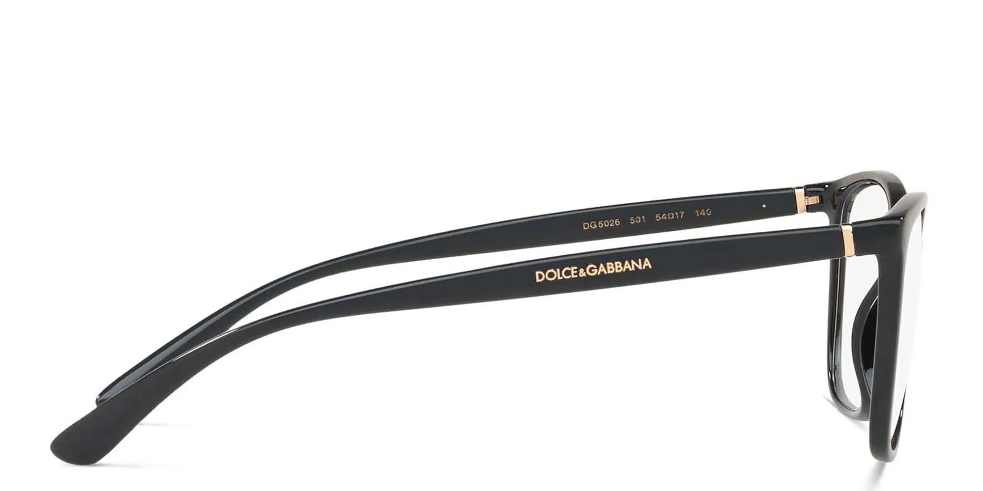 Shop Dolce & Gabbana Rectangle Eyeglasses in Black online.