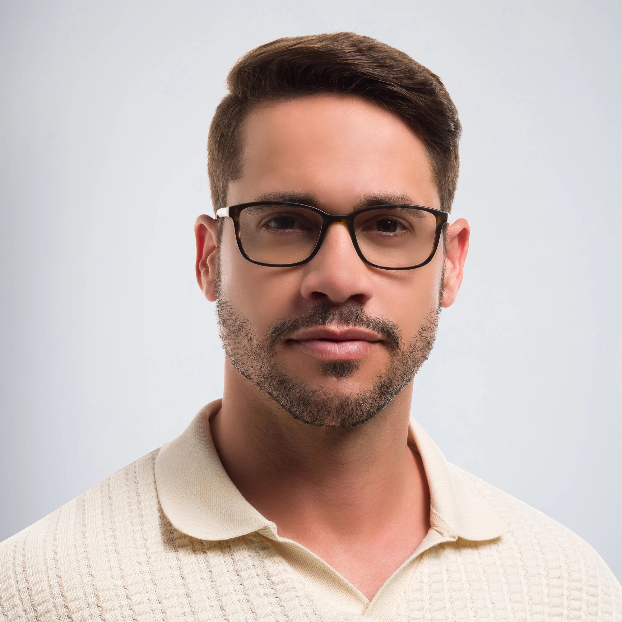 Shop Prada Linea Rossa Rectangle Eyeglasses in Havana Rubber online.