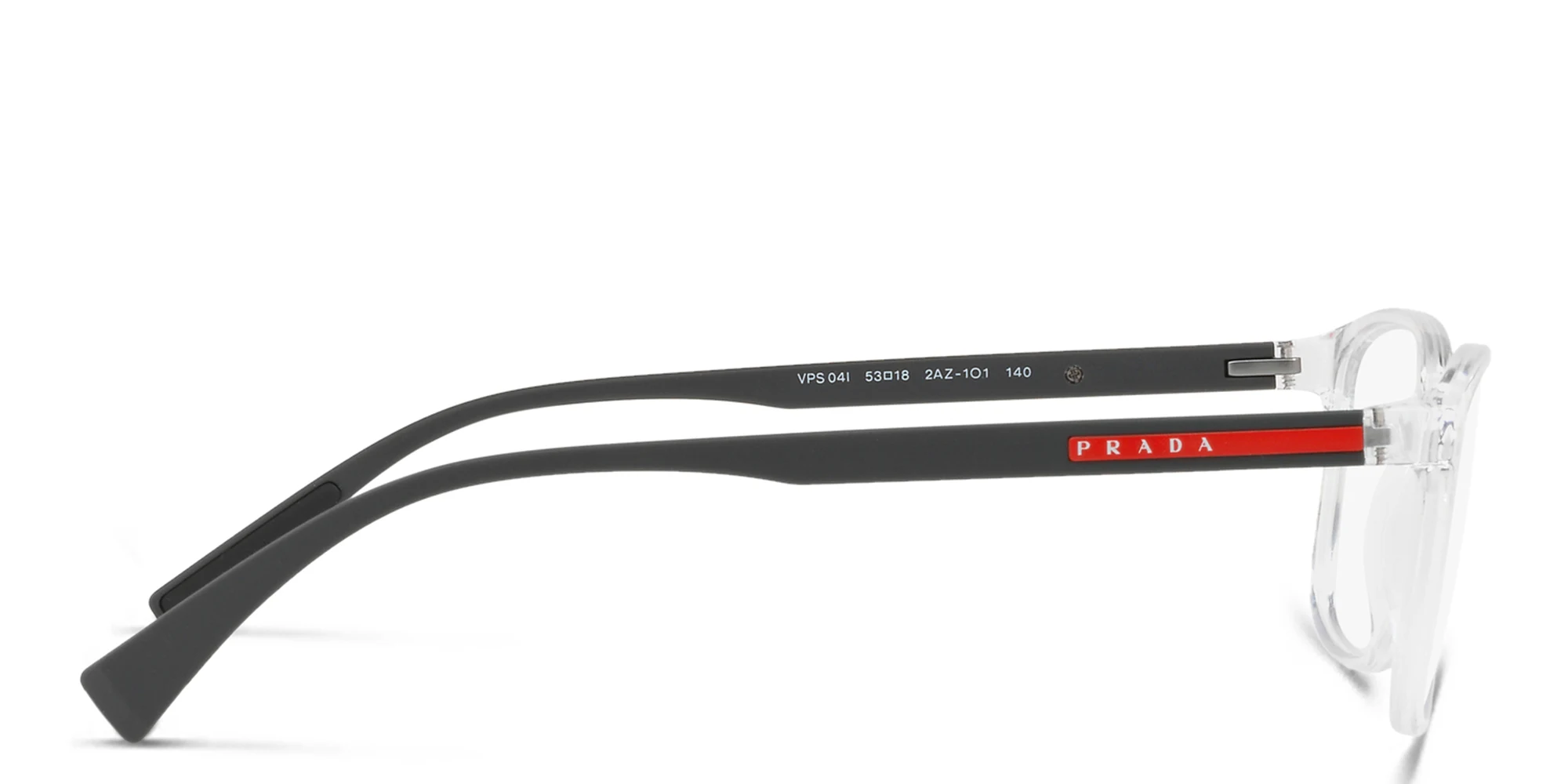 Shop Prada Linea Rossa Rectangle Eyeglasses in Transparent online.