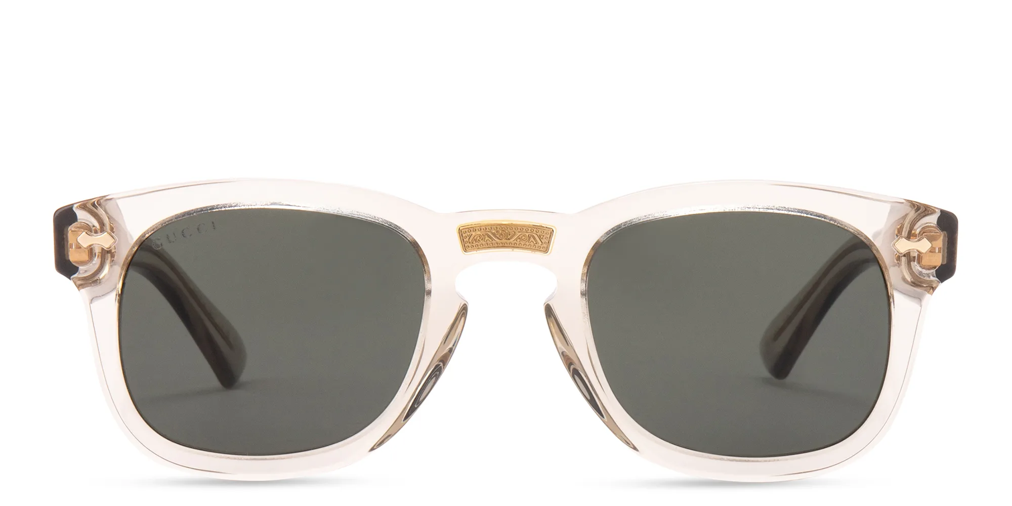 Shop GUCCI Unisex Square Sunglasses in Brown online.