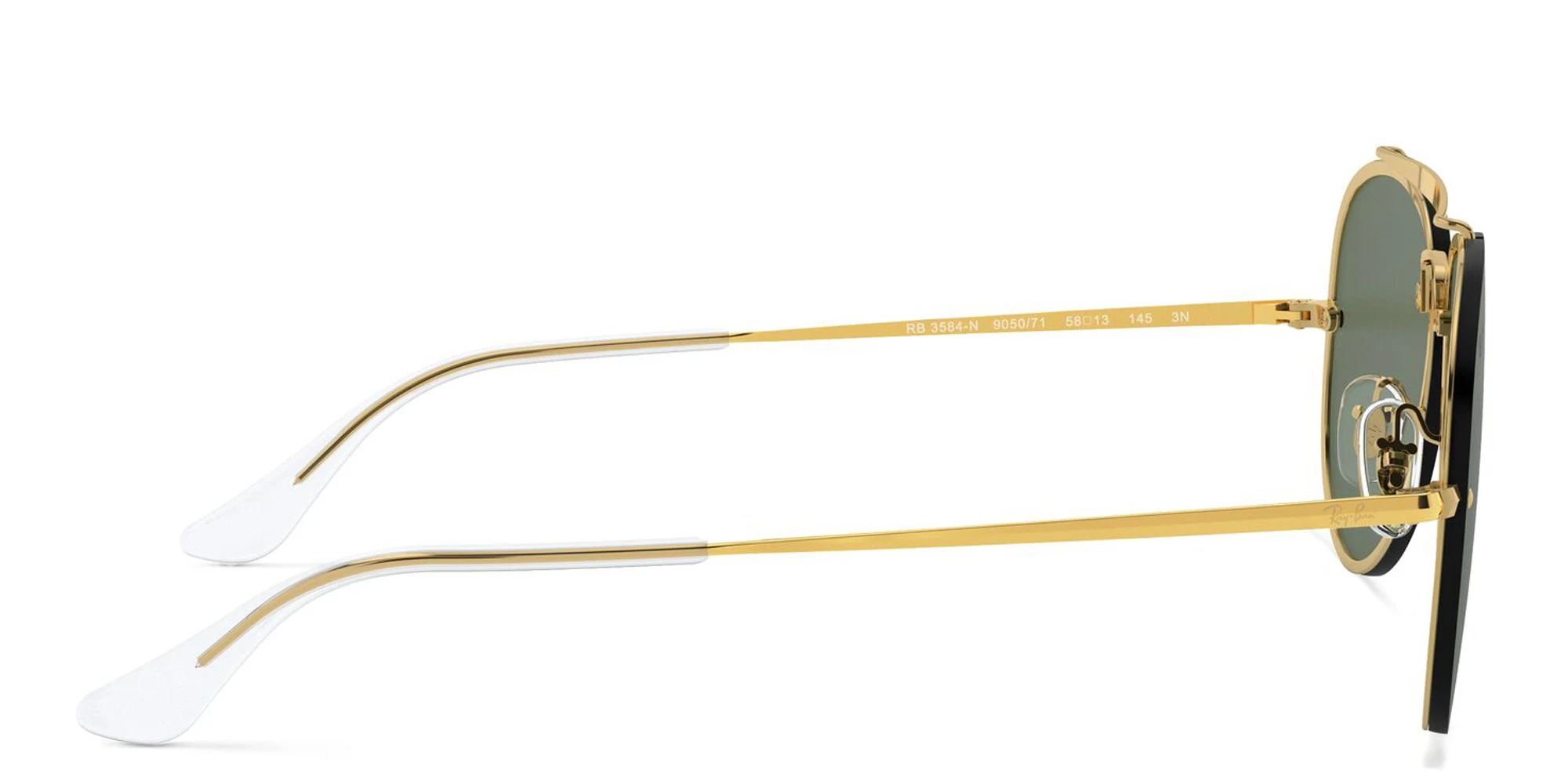 Shop Ray-Ban Blaze Aviator Unisex Rimless Sunglasses in Gold online.