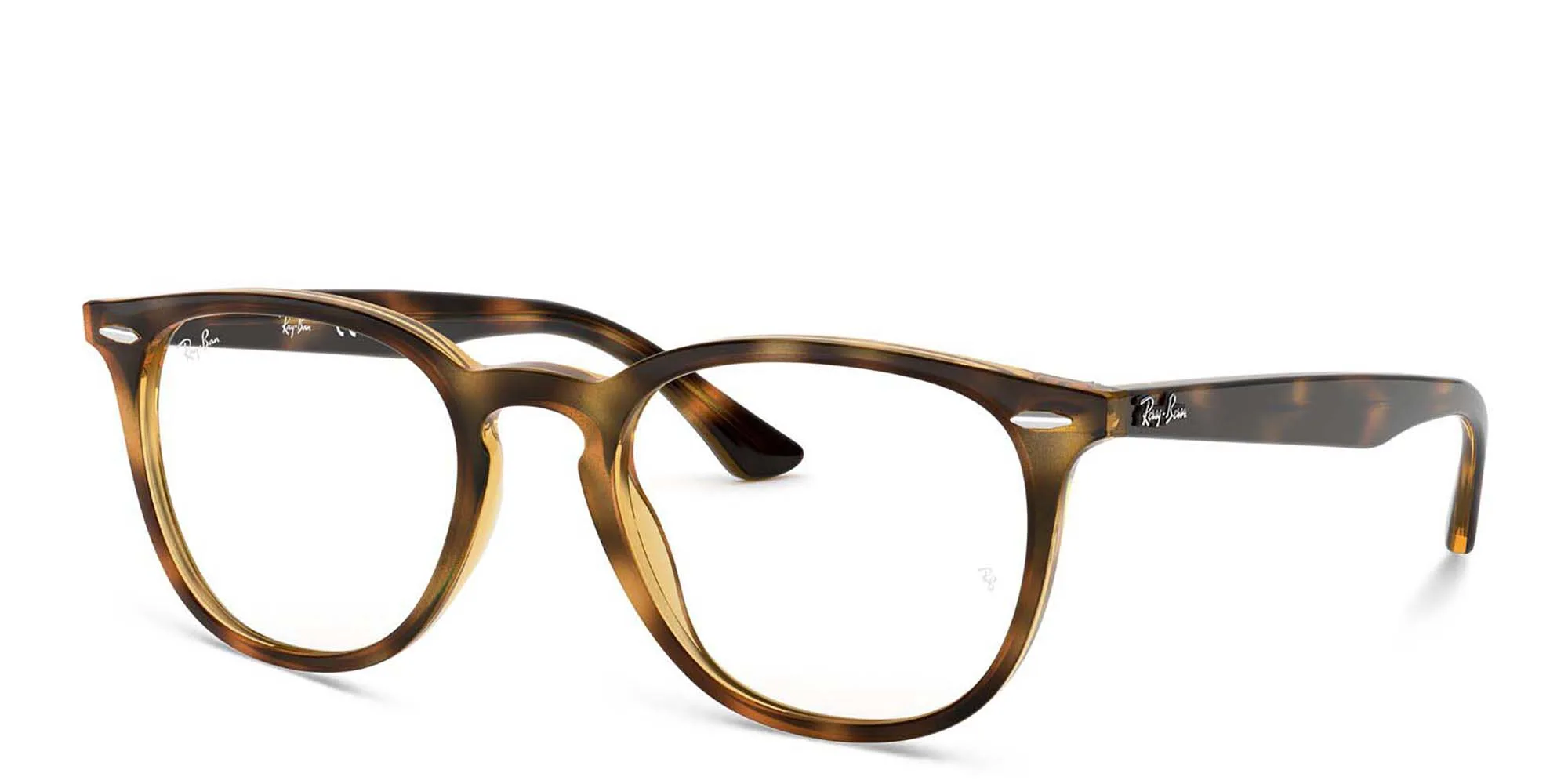 Shop Ray-Ban Unisex Round Eyeglasses in Havana online.