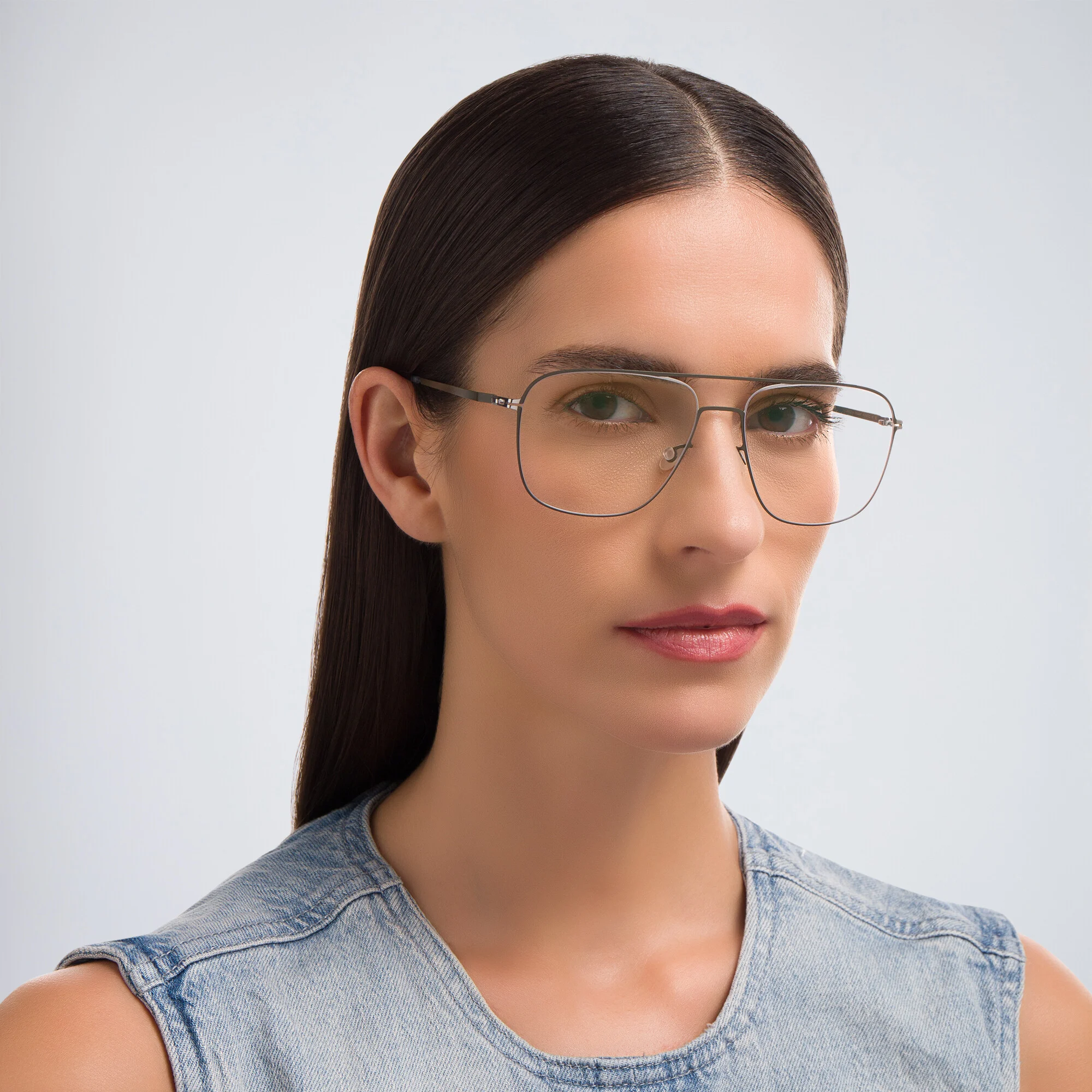 Shop MYKITA Steen Wide Aviator Eyeglasses in Black online.