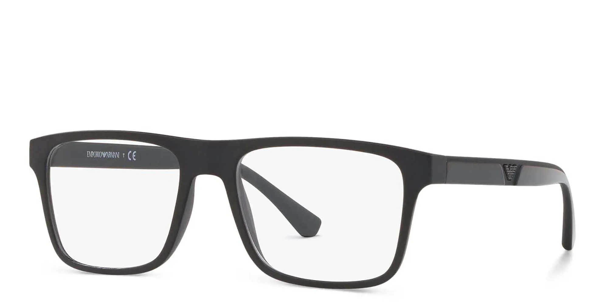 تسوق نظارة طبية بإطار مستطيل امبوريو أرماني بلون Matte Black أونلاين.